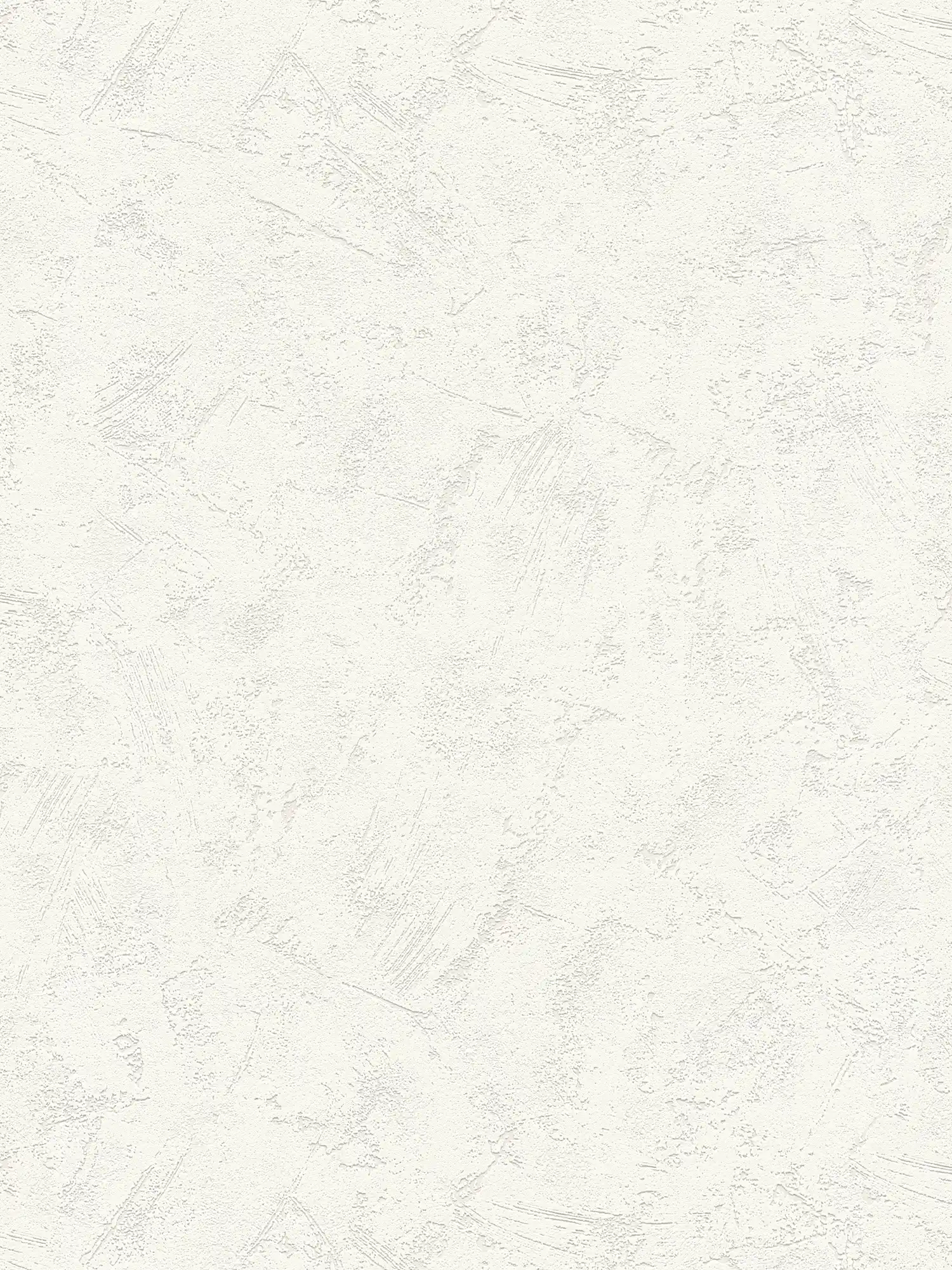 Papel pintado de aspecto de yeso con estructura de espuma - blanco
