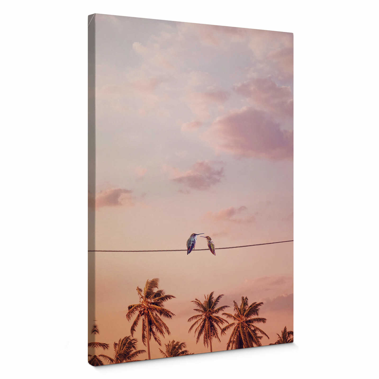         Canvas print "Hummingbirds in love" by Loose – pink
    