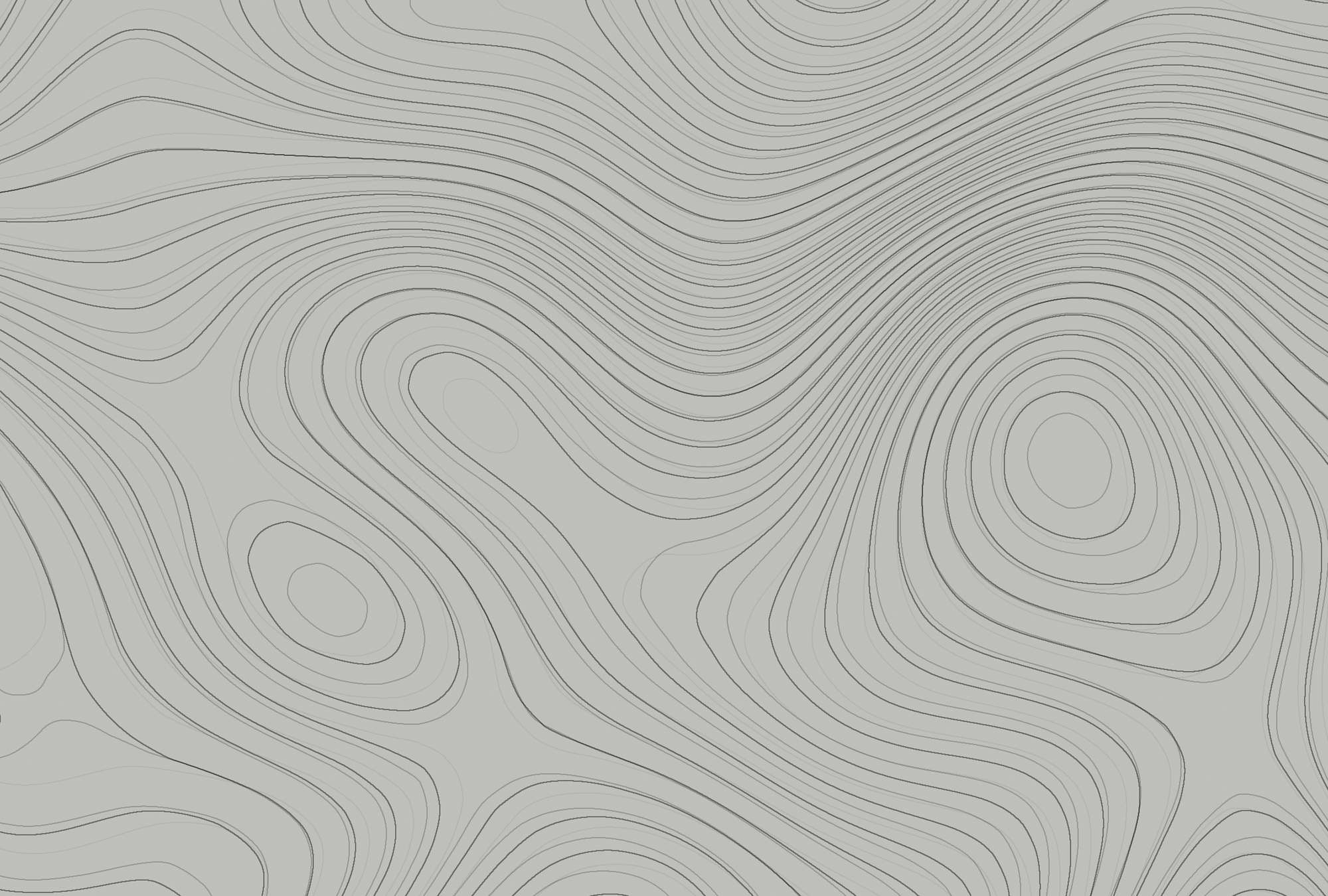             Papier peint topographique avec motif de lignes - Gris
        
