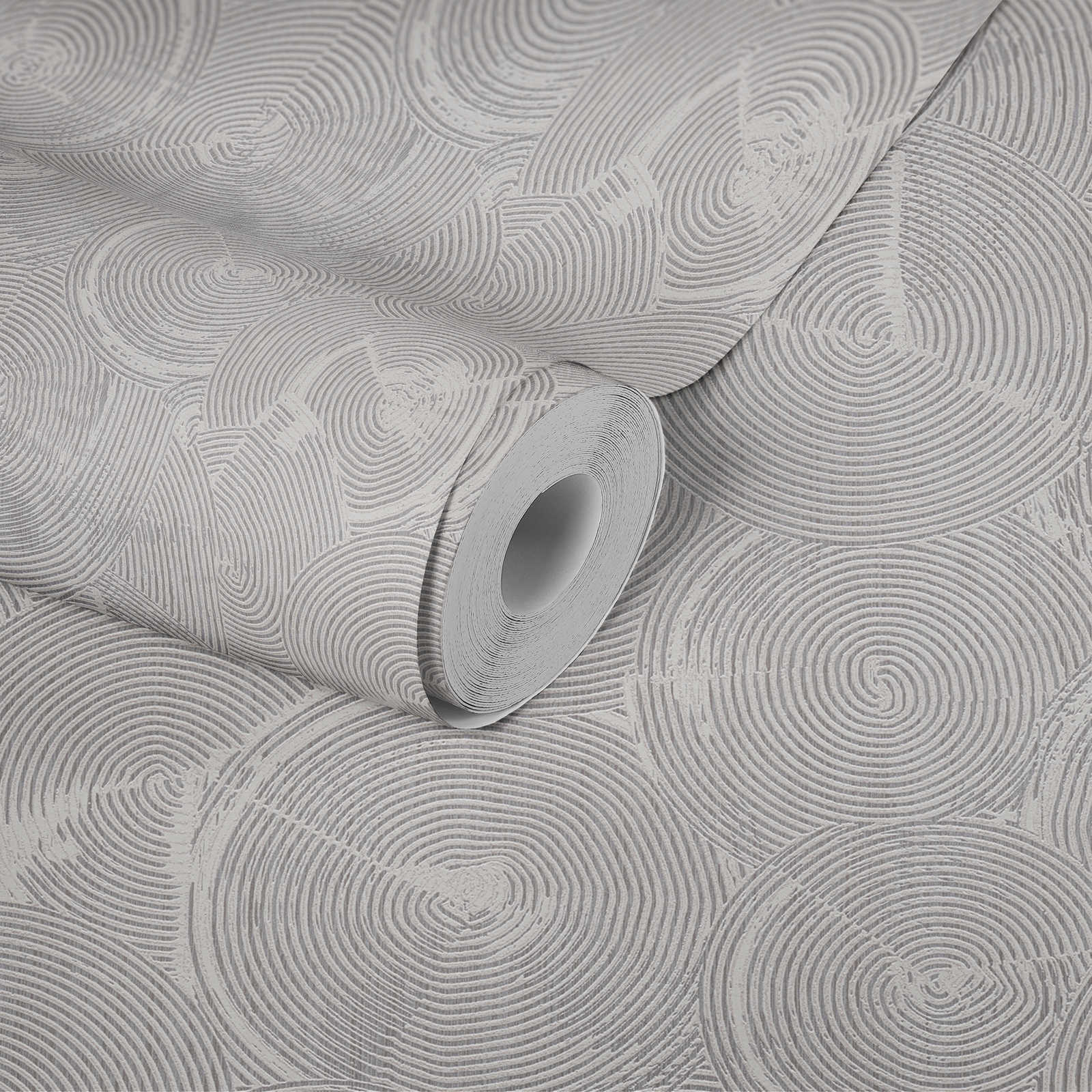             Plaster look wallpaper with silver metallic effect - grey, metallic, white
        