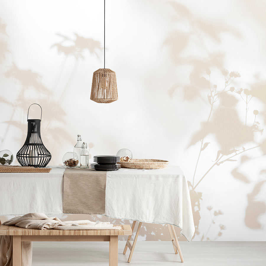         Shadow Room 1 - nature photo wallpaper beige & white, faded design
    