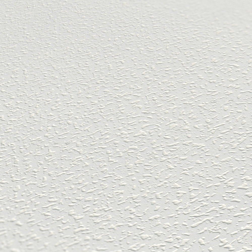             Papel pintado texturizado con aspecto de viruta fina - blanco
        