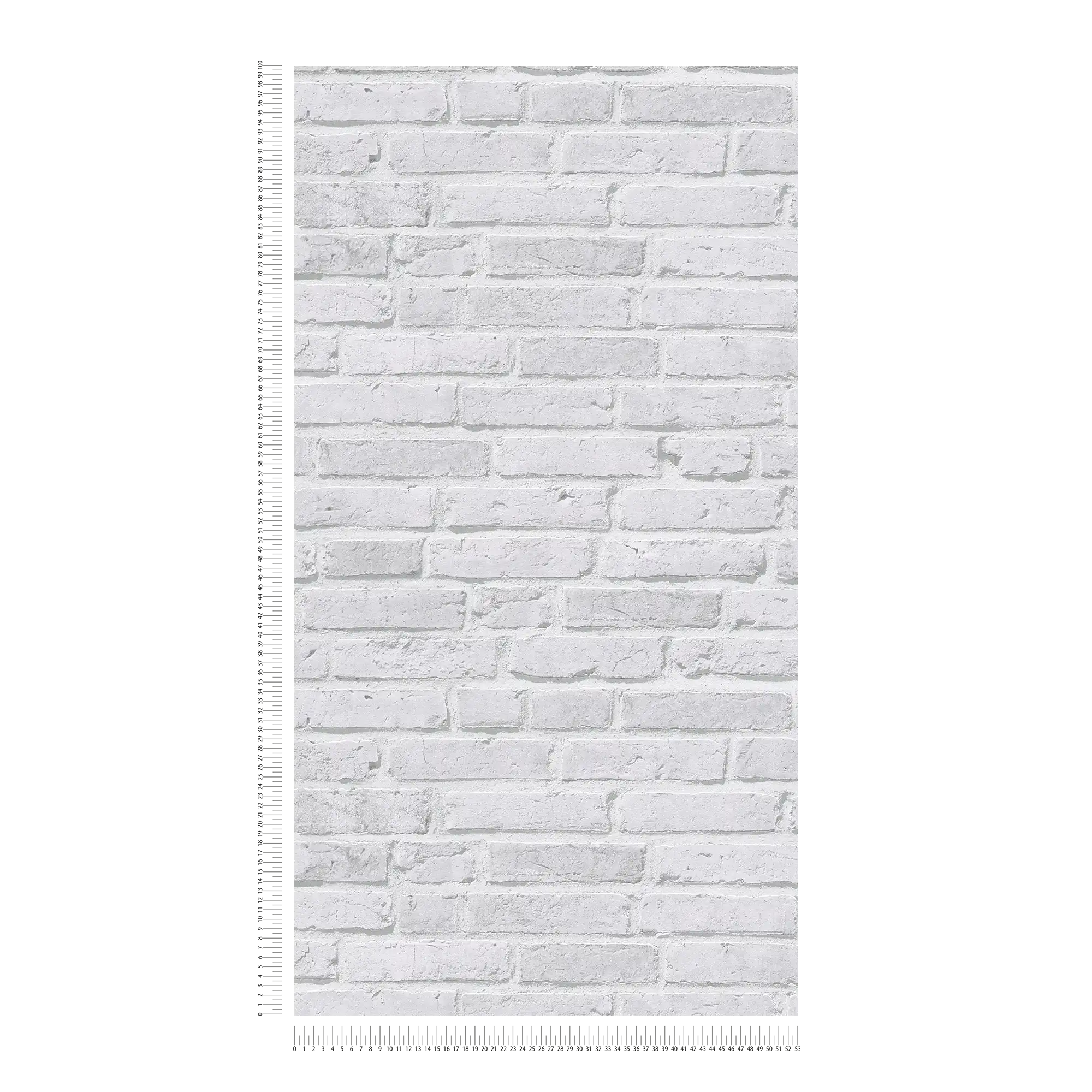             Bright brick wallpaper with 3D look - grey
        