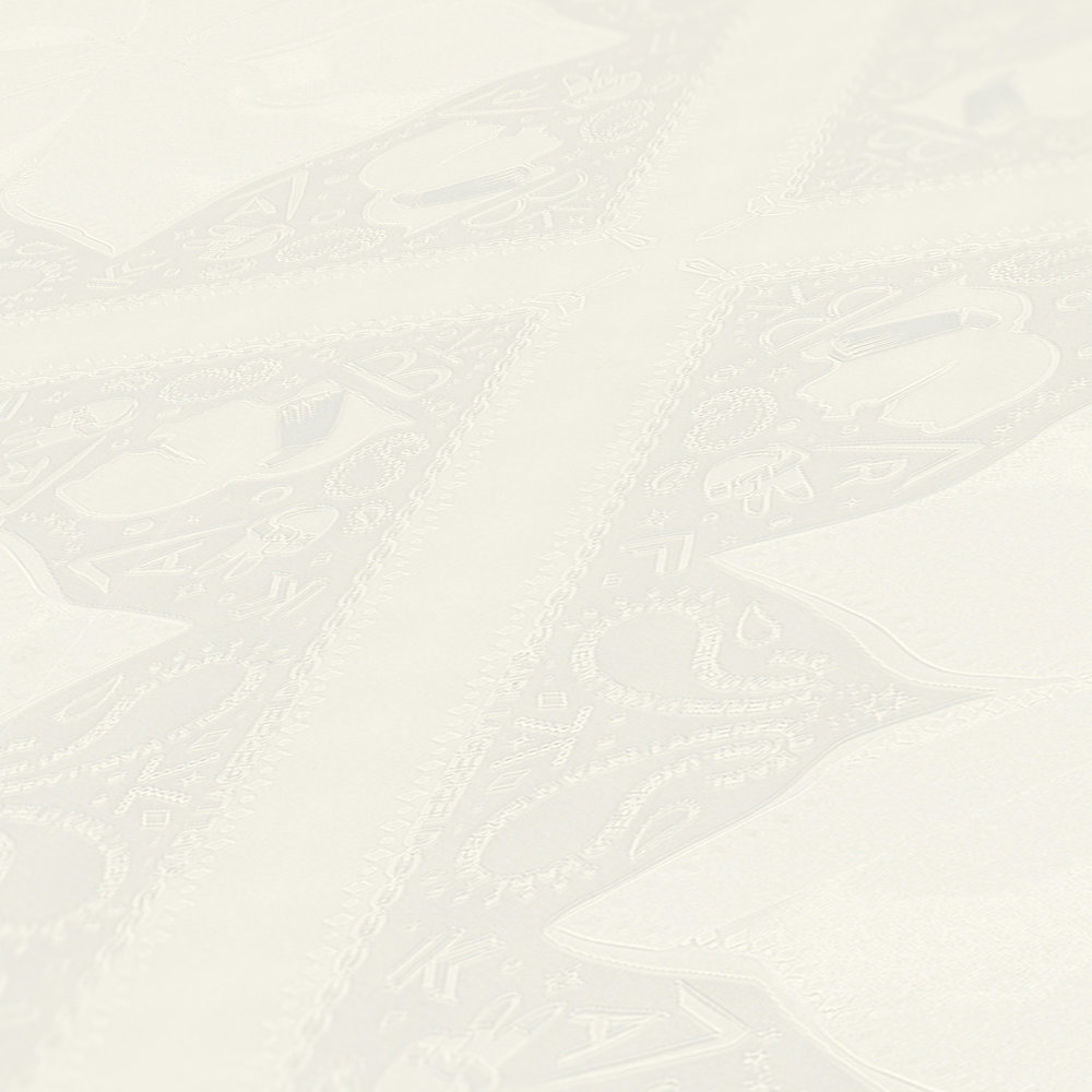             Karl LAGERFELD Wallpaper Tie & Doodle Art - White
        