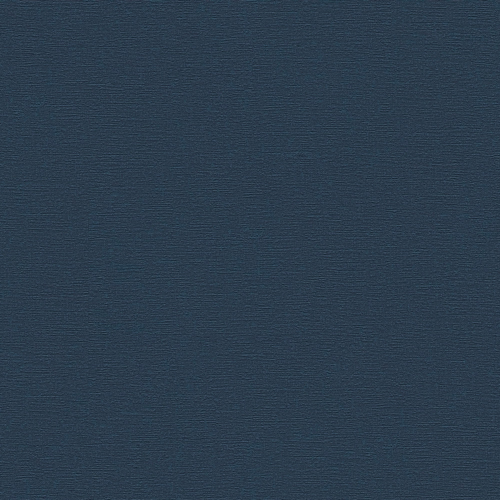             Papier peint foncé structure lin, uni & satiné - bleu
        