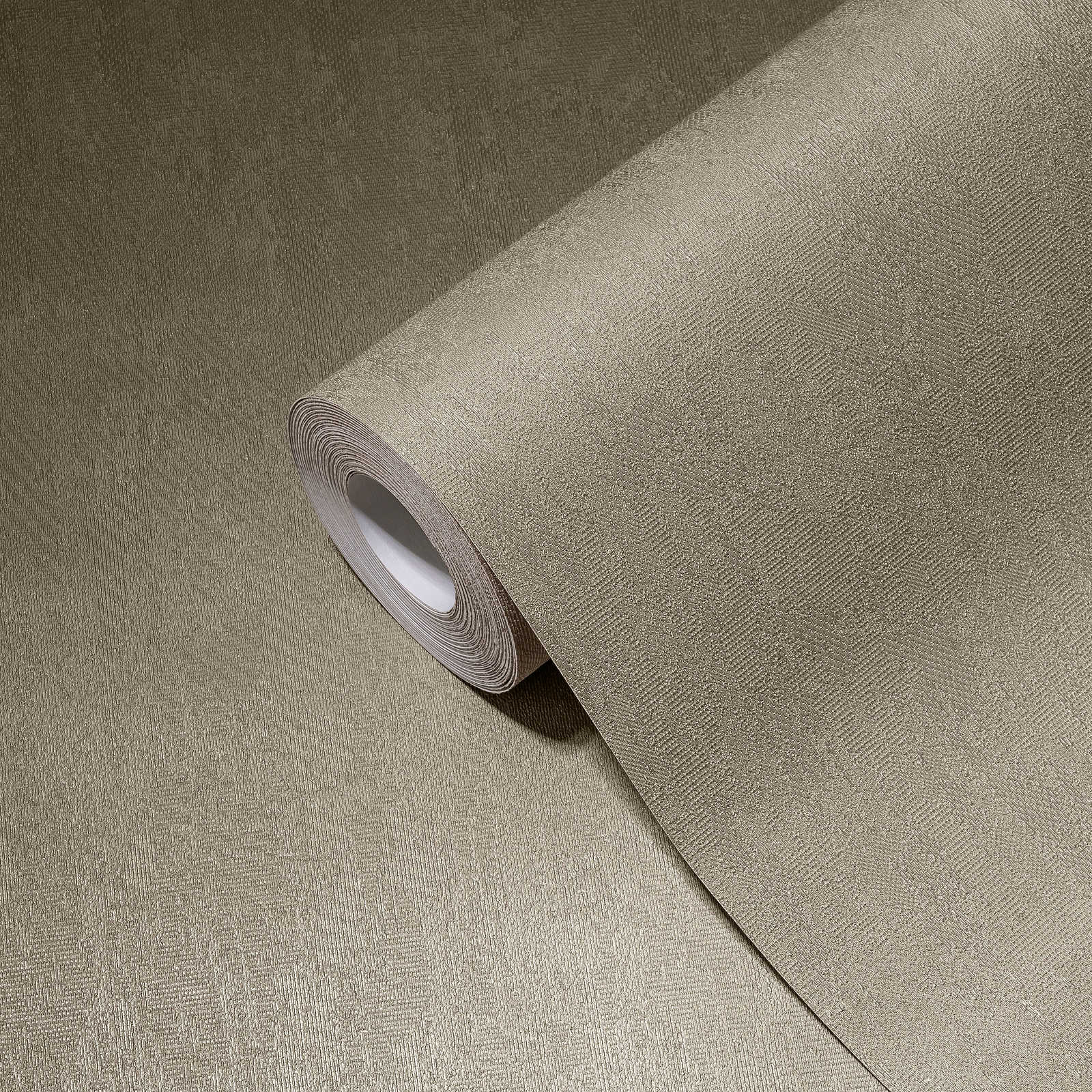             Neutraal eenheidsbehang grijs-beige met structuur oppervlak
        