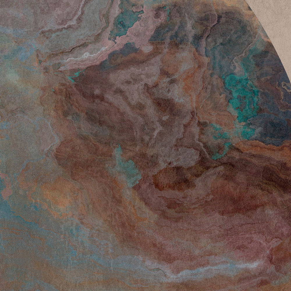             Jupiter 1 - Muurschildering gemarmerde steencirkel motief
        
