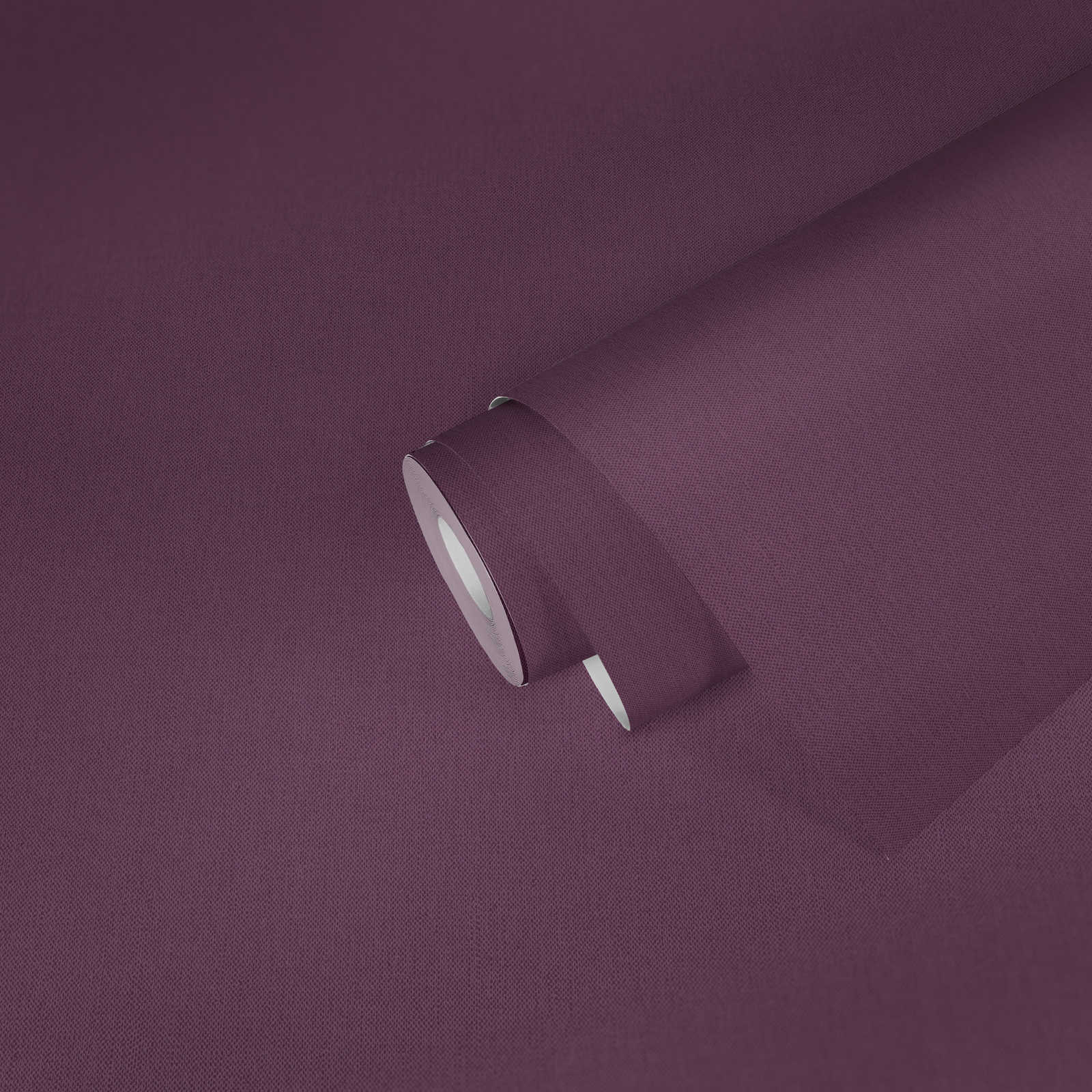             Violet papier peint uni, mat aspect textile & structure tissée
        