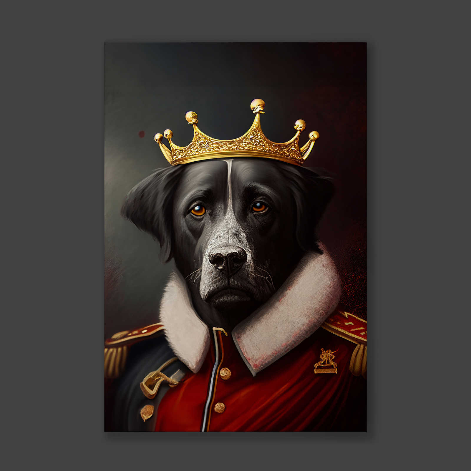         KI Canvas painting »Royal Dog« - 60 cm x 90 cm
    