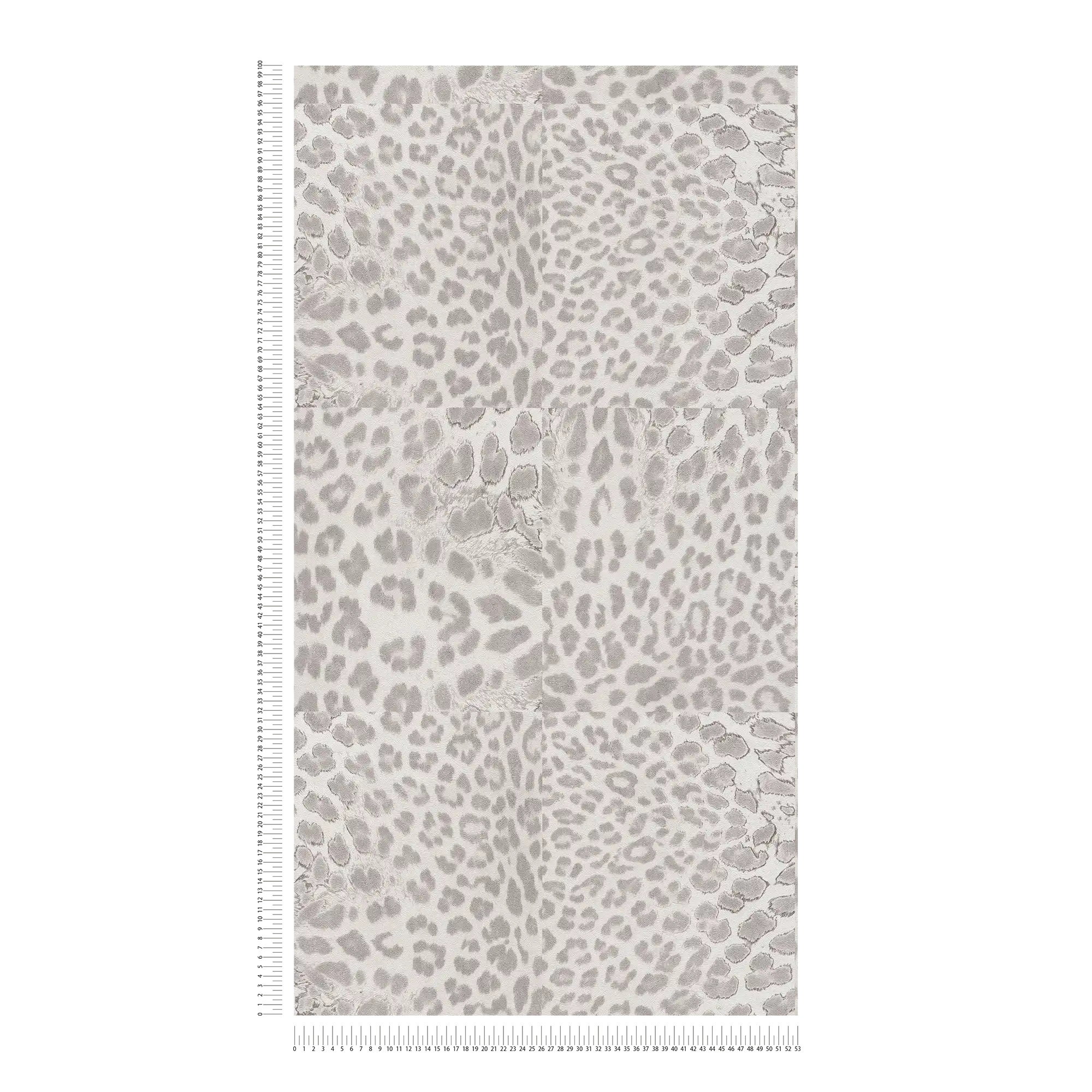             Animal print wallpaper grey with metallic leopard pattern
        