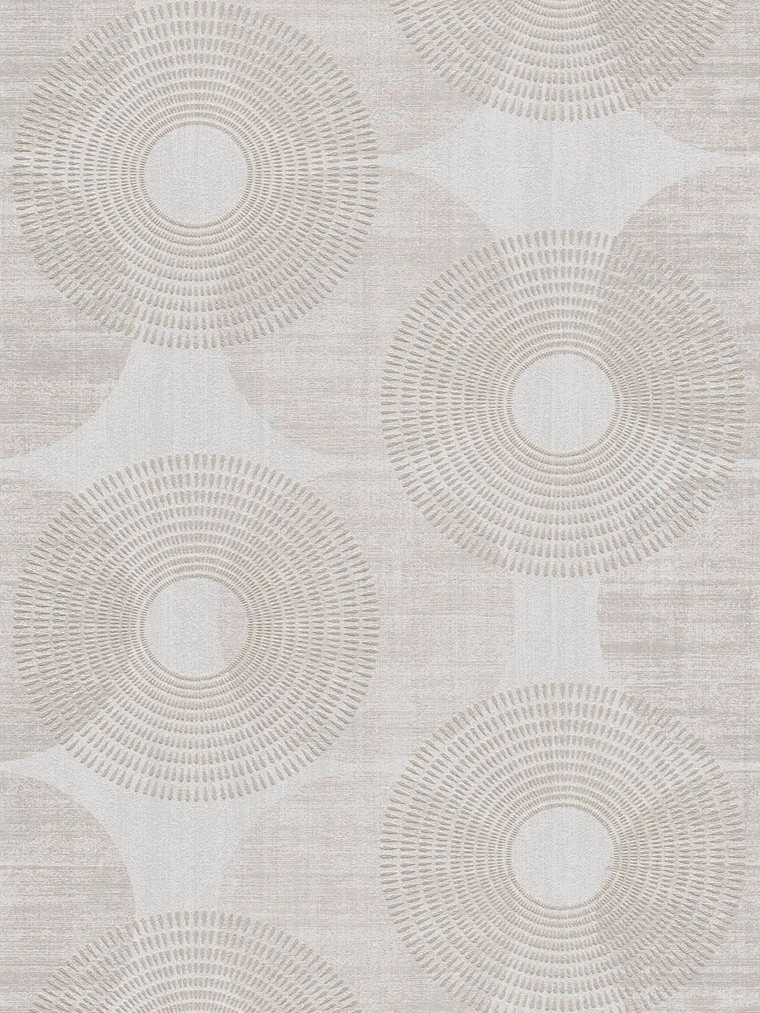 Effect wallpaper with geometric design in Scandi style - beige
