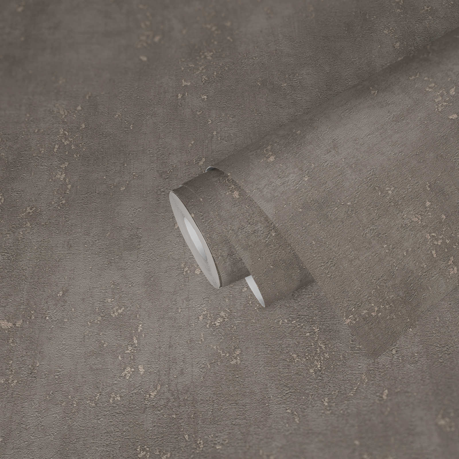             papel pintado marrón claro aspecto de yeso con acento metálico - marrón
        