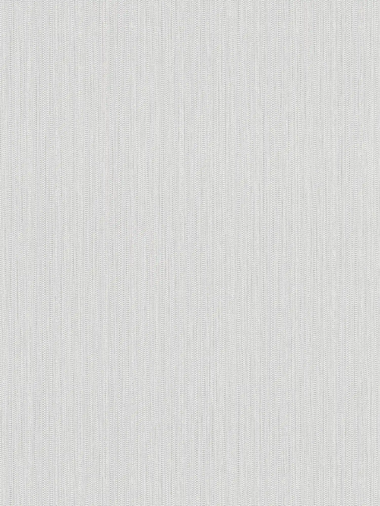Non-woven wallpaper with plait fabric structure - white, light grey
