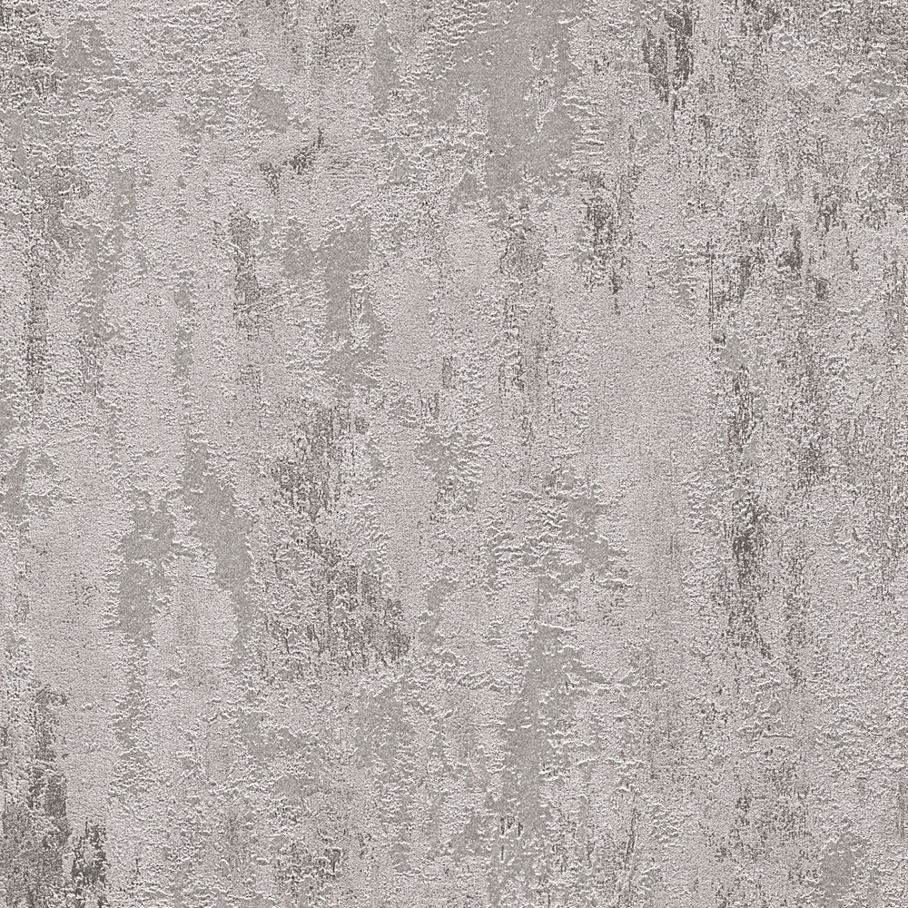             Carta da parati in tessuto non tessuto ruggine con motivo strutturato - grigio, argento
        