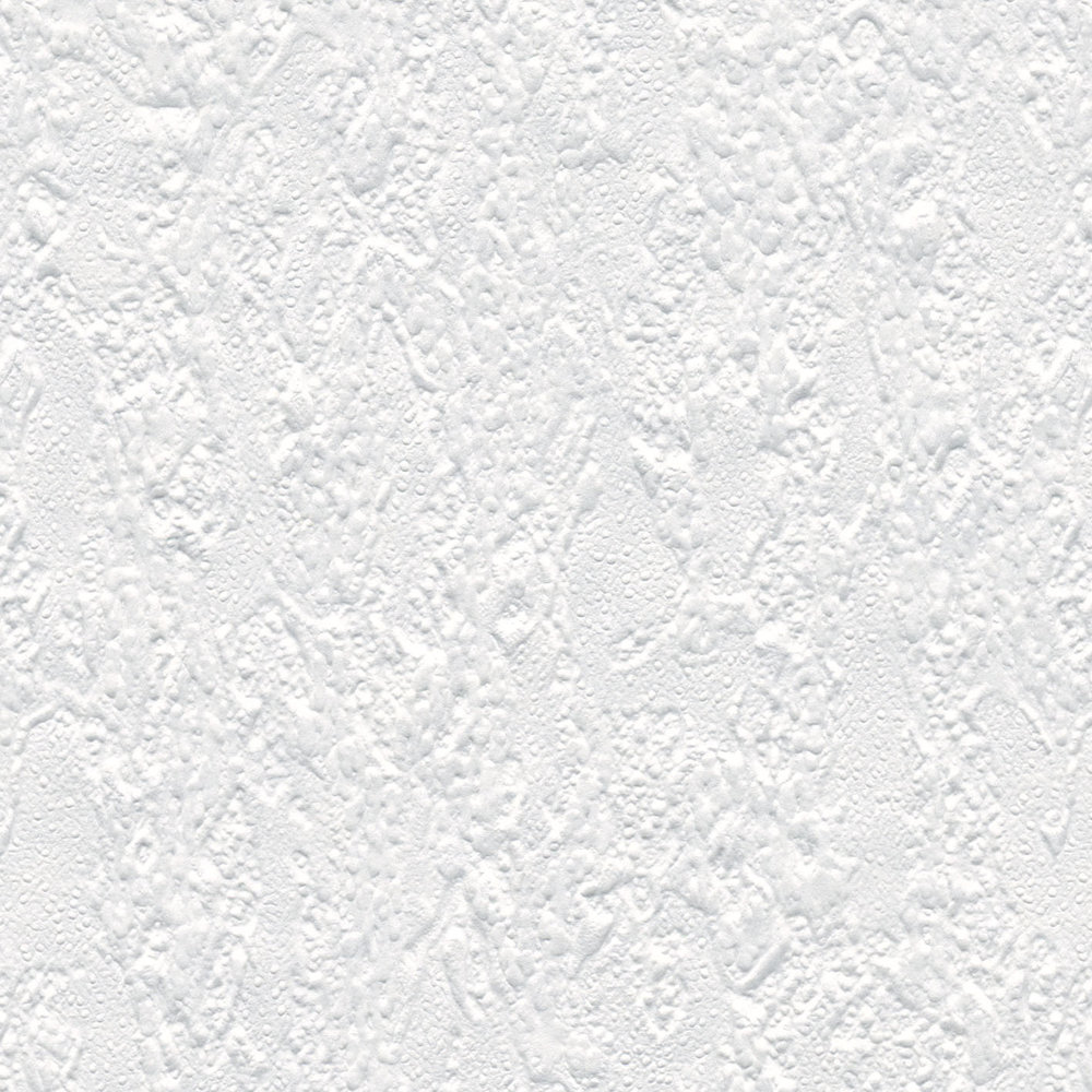             Papier peint à motifs structurés imitation crépi - Peut être peint, Blanc
        