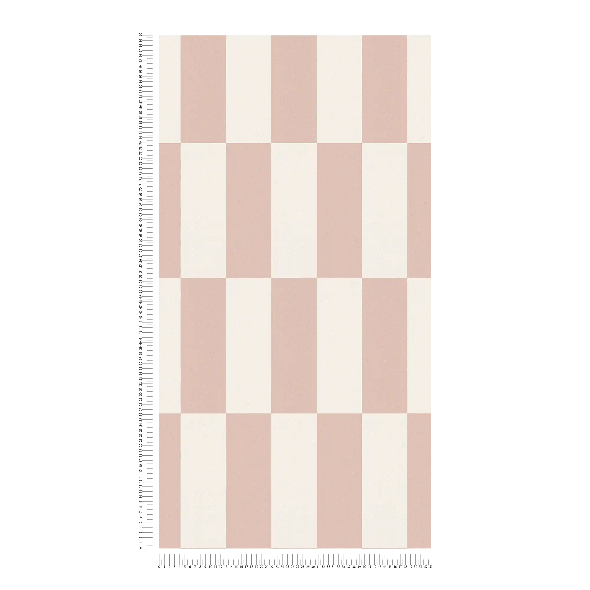             Patroonbehang met vierkantjes grafisch patroon - taupe, wit
        