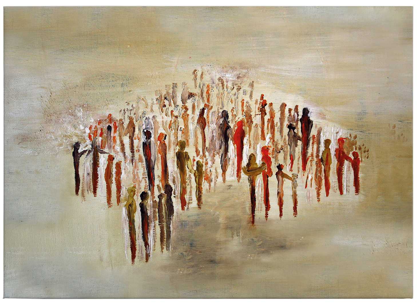             Canvas schilderij Art by Melz "People 02" - 0,70 m x 0,50 m
        