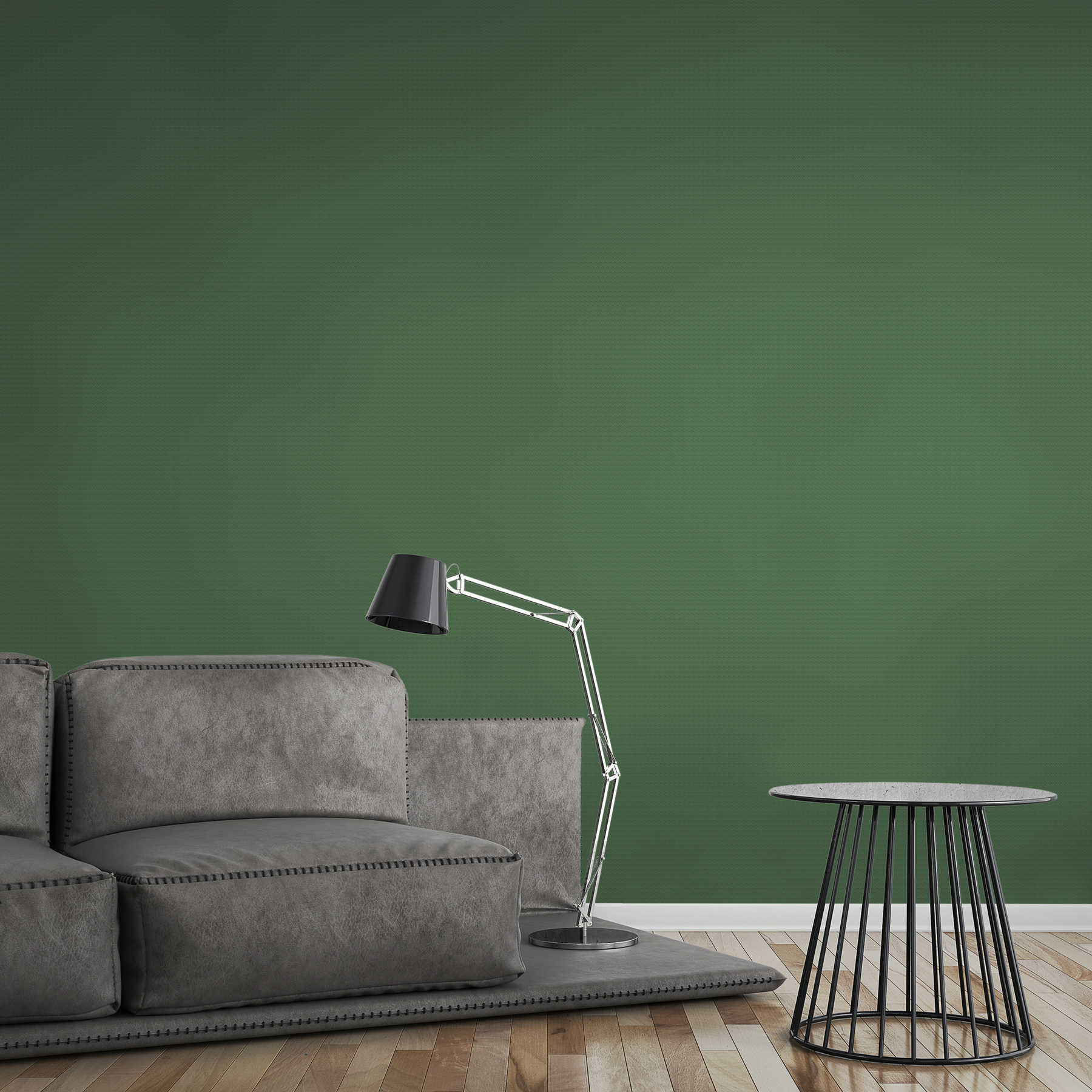             Wallpaper plain, textured with zigzag design - green
        