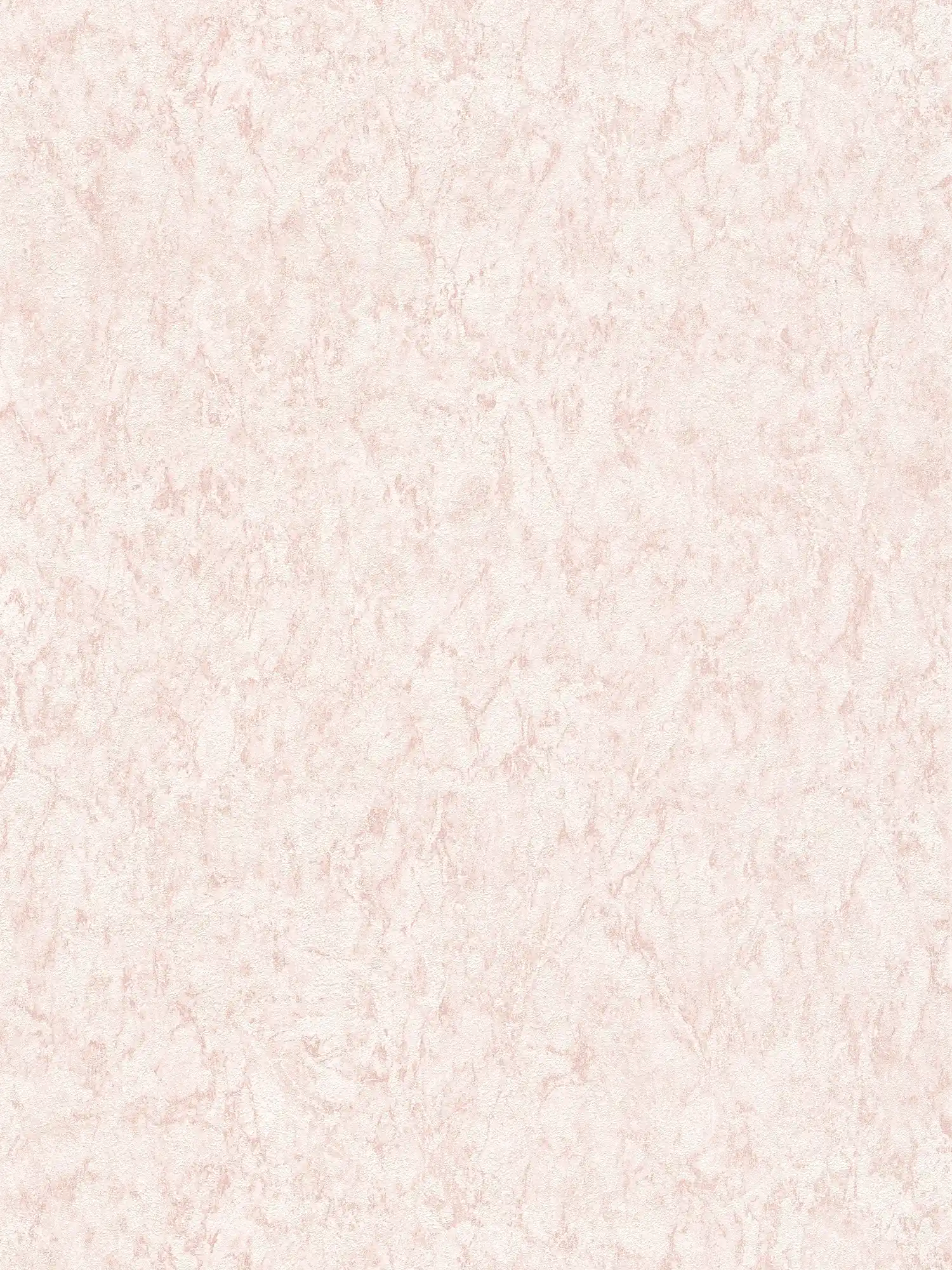 Papier peint uni avec effet texturé & dessin chiné - rose, crème

