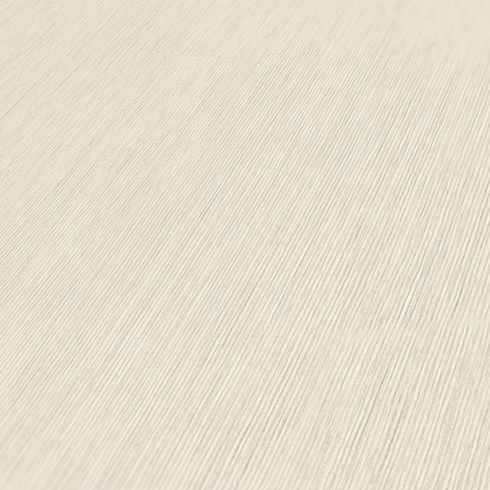             Papier peint chiné Beige Gris avec structure gaufrée lignée
        