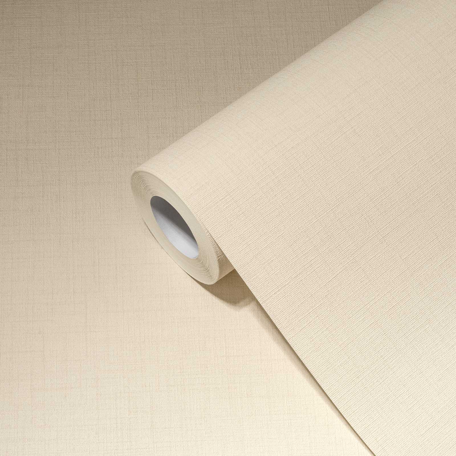             Carta da parati avorio in tessuto non tessuto con effetto texture - crema
        