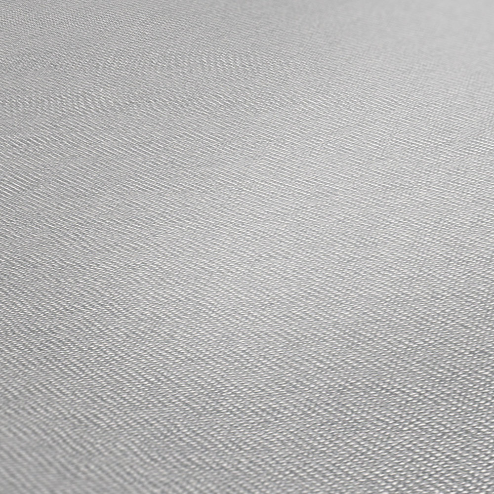             Papel pintado gris con estructura textil de diseño escandinavo
        