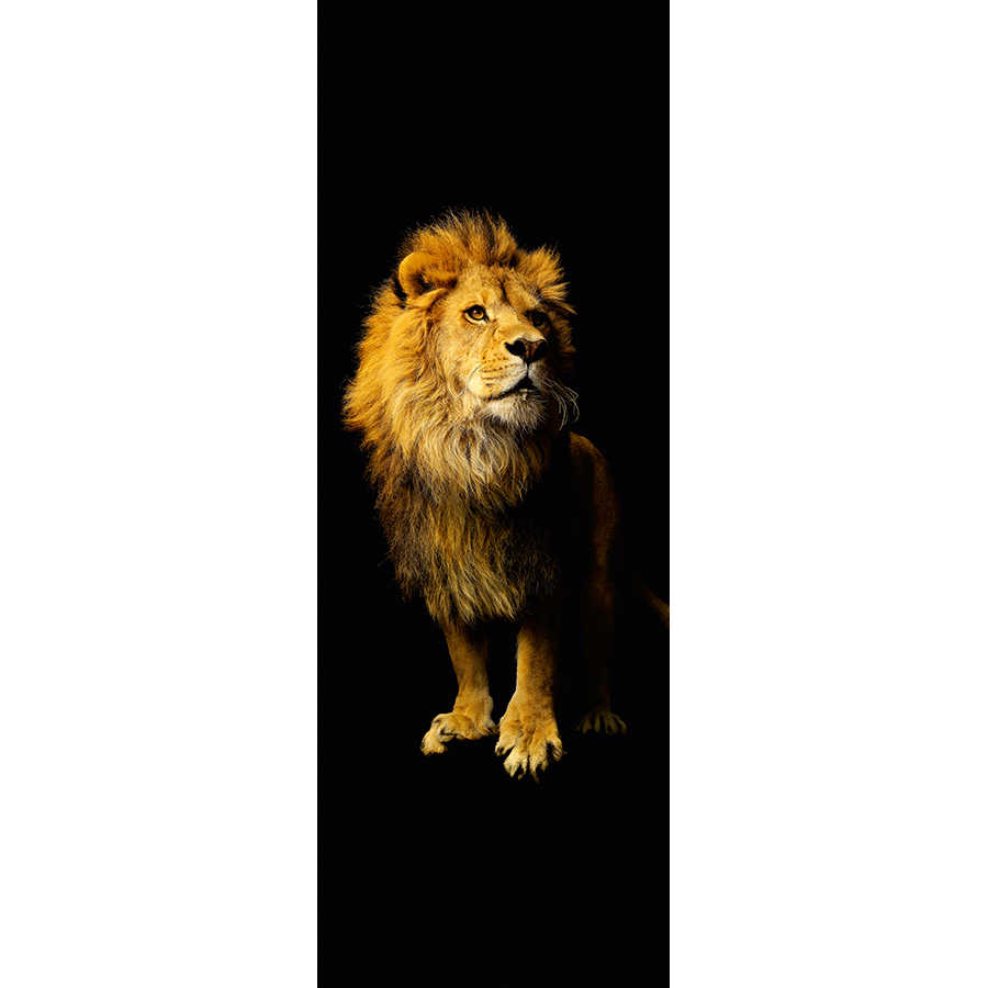 Animal mural lion motif on premium smooth fleece
