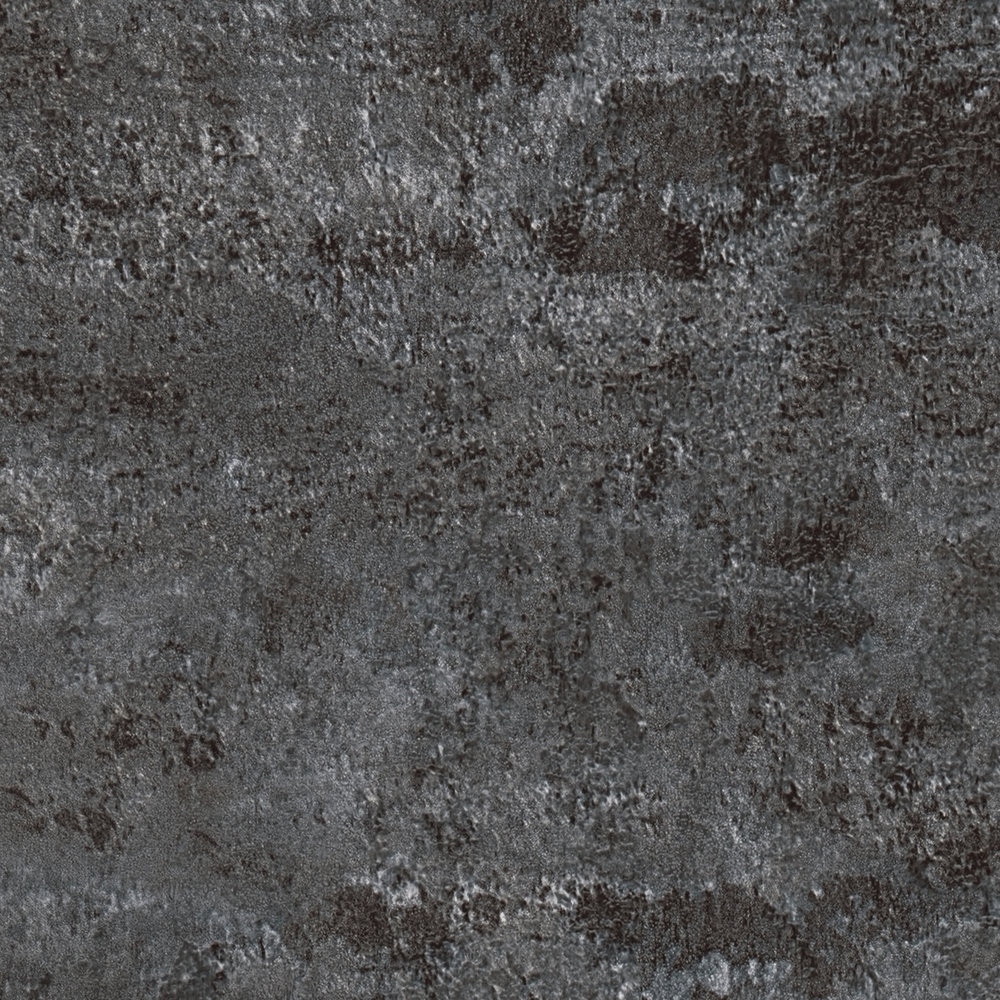             Non-woven wallpaper rustic pattern, plaster look - black
        
