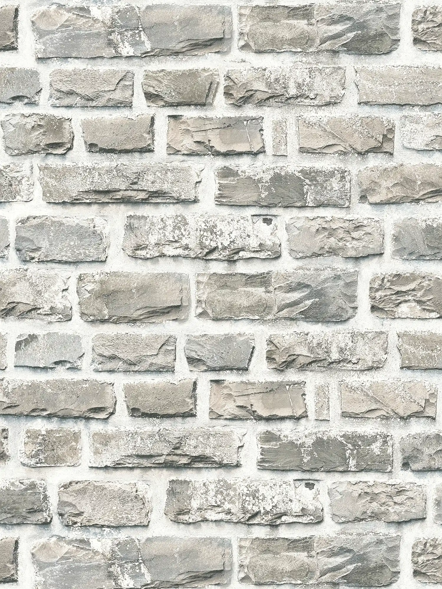 Papel pintado con aspecto de piedra de cantera, piedra natural - beige, gris
