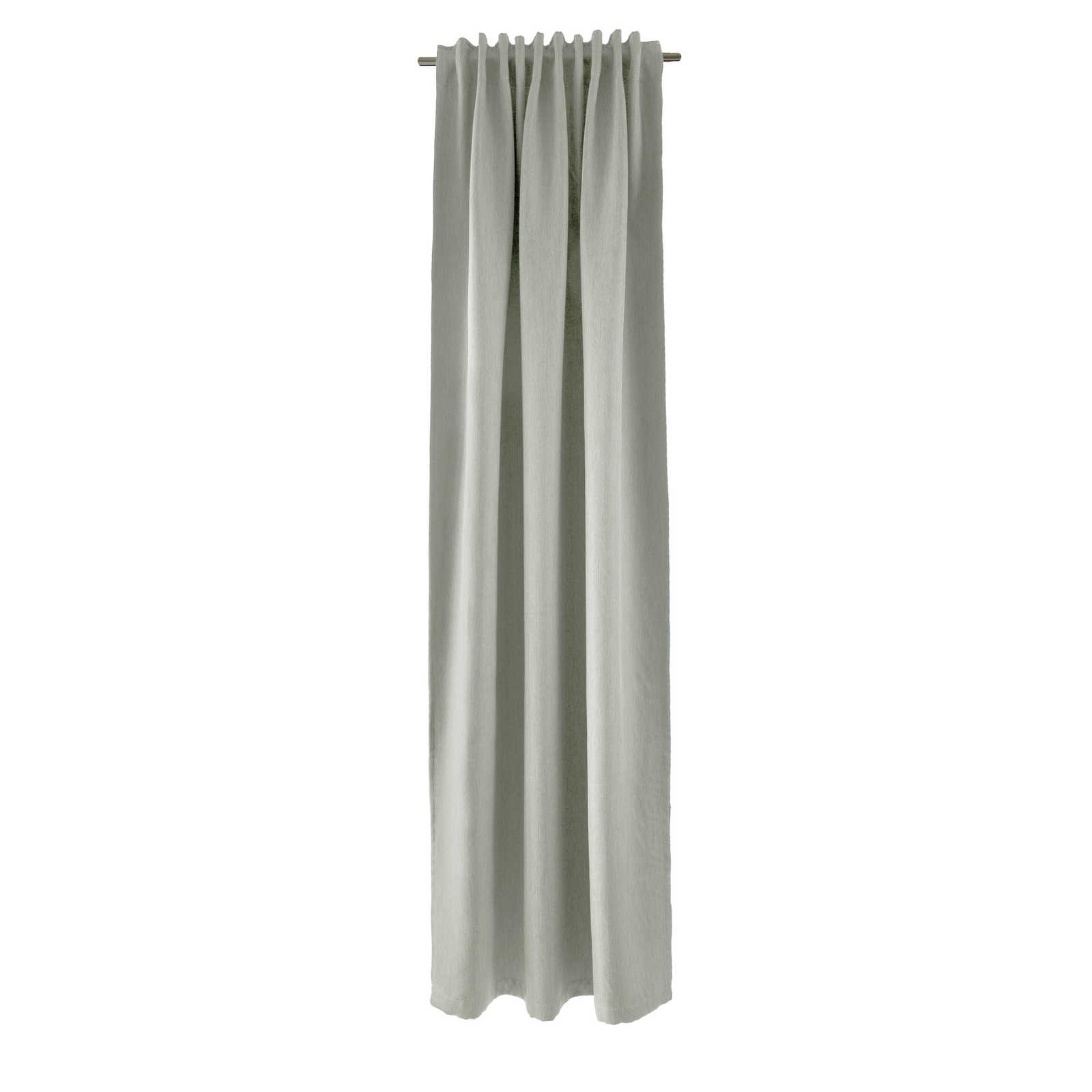 Echarpe décorative à passants 140 cm x 245 cm Fibre synthétique gris clair
