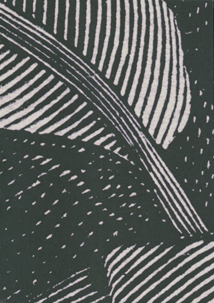             Papel pintado novedad - papel pintado motivo vintage jungla negro y gris
        