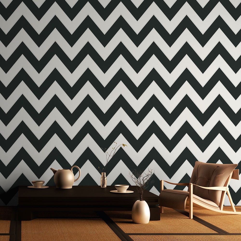 Living room-black-and-white-design