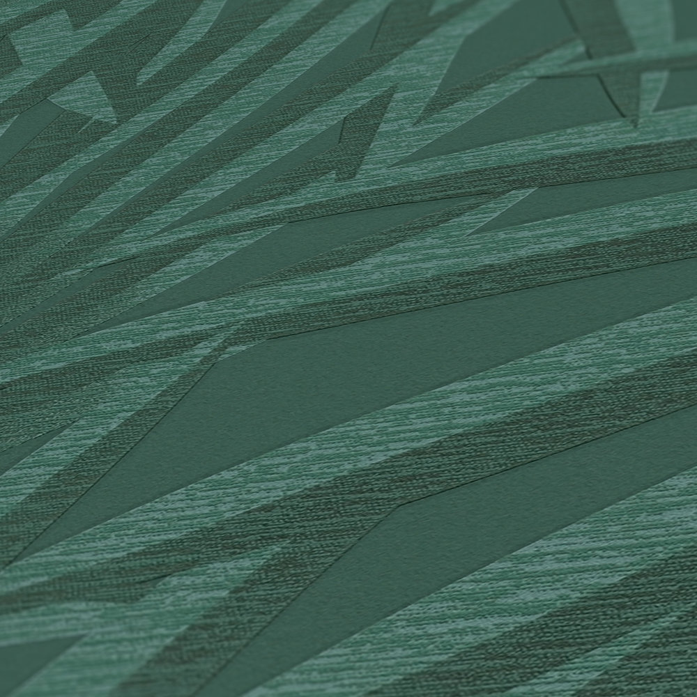             Vliesbehang met junglepatroon - groen
        