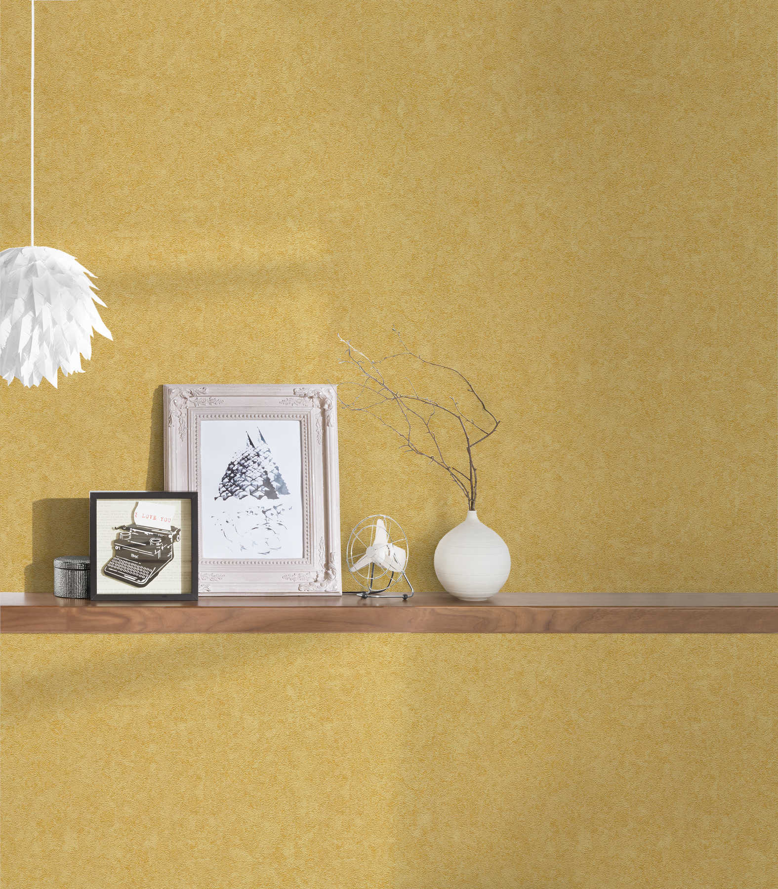             Golden VERSACE plain wallpaper with fine structure - gold
        