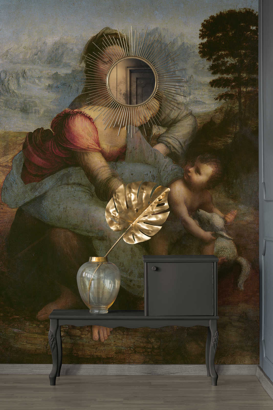             Sfondo fotografico "Vergine con Bambino e Sant'Anna" di Leonardo da Vinci
        
