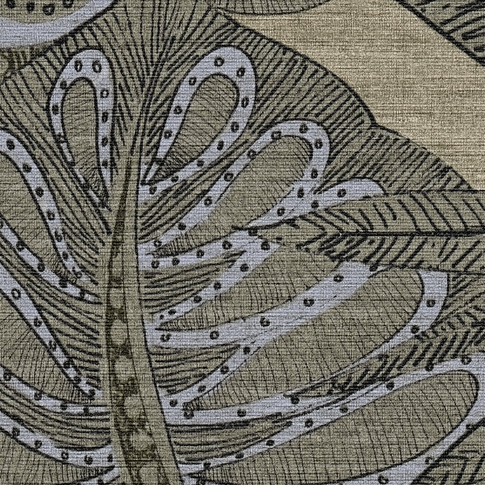             Bloemrijkvliesbehang in grafisch design met lichte structuur, mat - grijs, beige, bruin
        