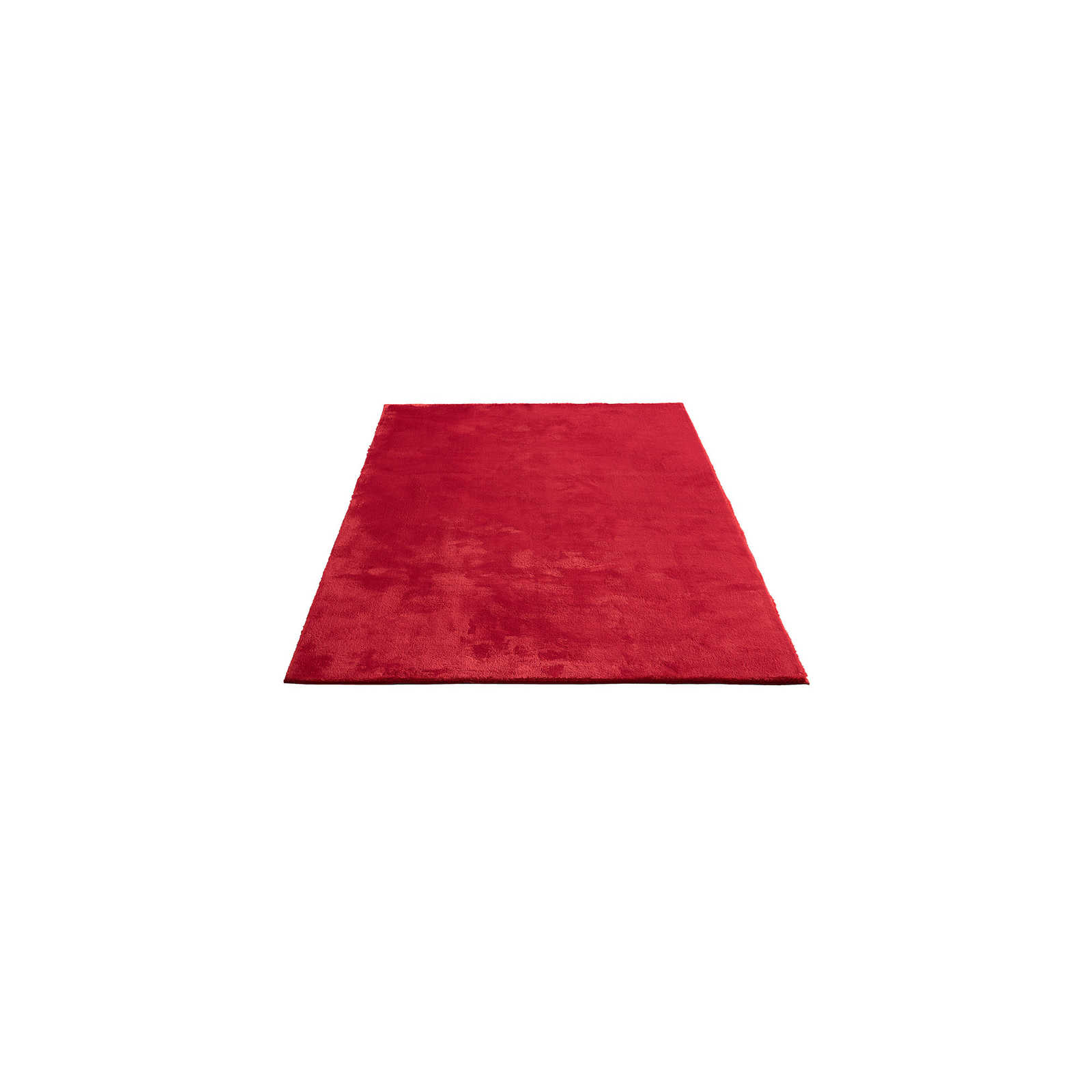 Extra zacht hoogpolig tapijt in rood - 150 x 80 cm

