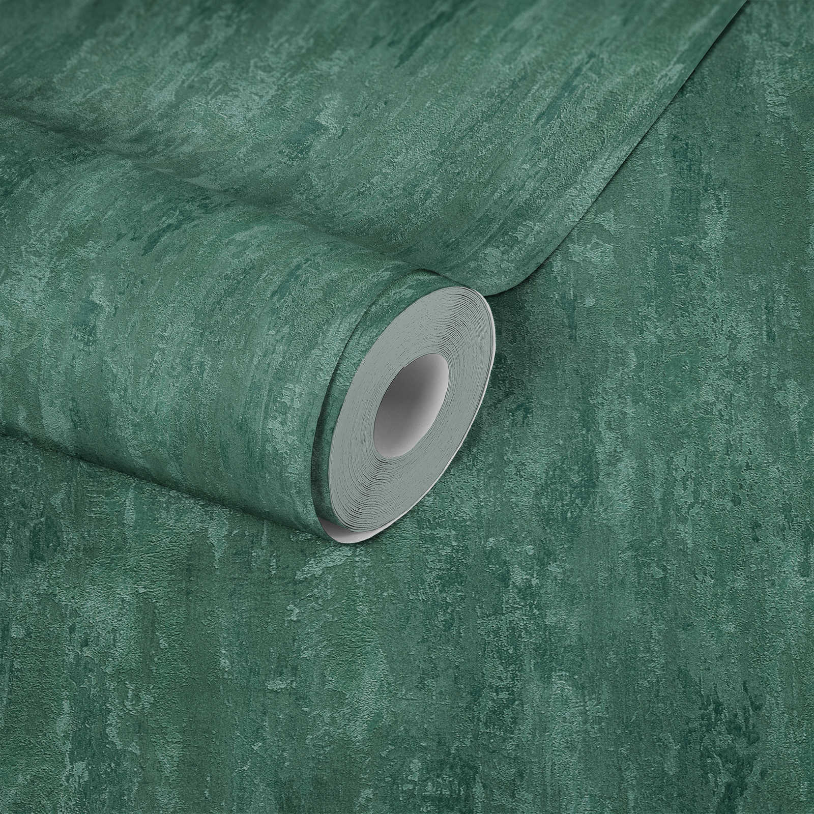             behangpapier industriële stijl met textuureffect - groen, metallic
        