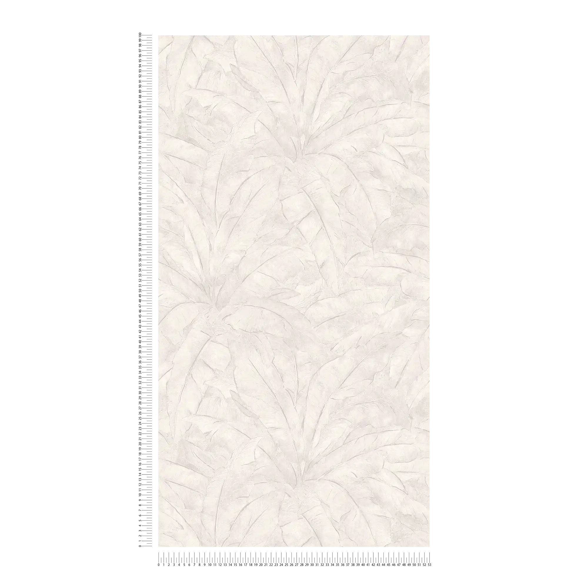             Jungle wallpaper with silver accent - grey, silver, white
        
