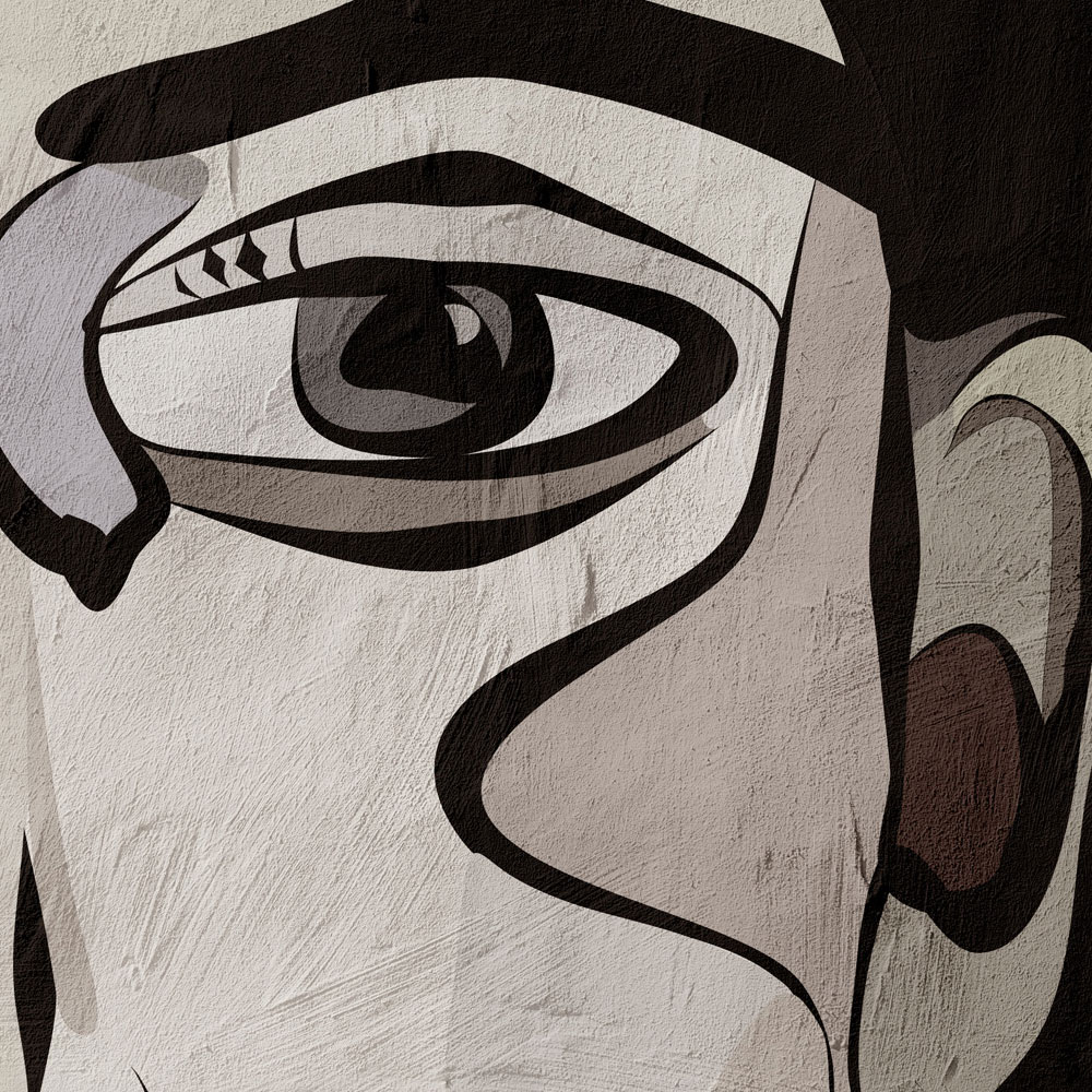            Think Tank 2 - Muurschildering graffiti vrouwen gezicht abstract
        