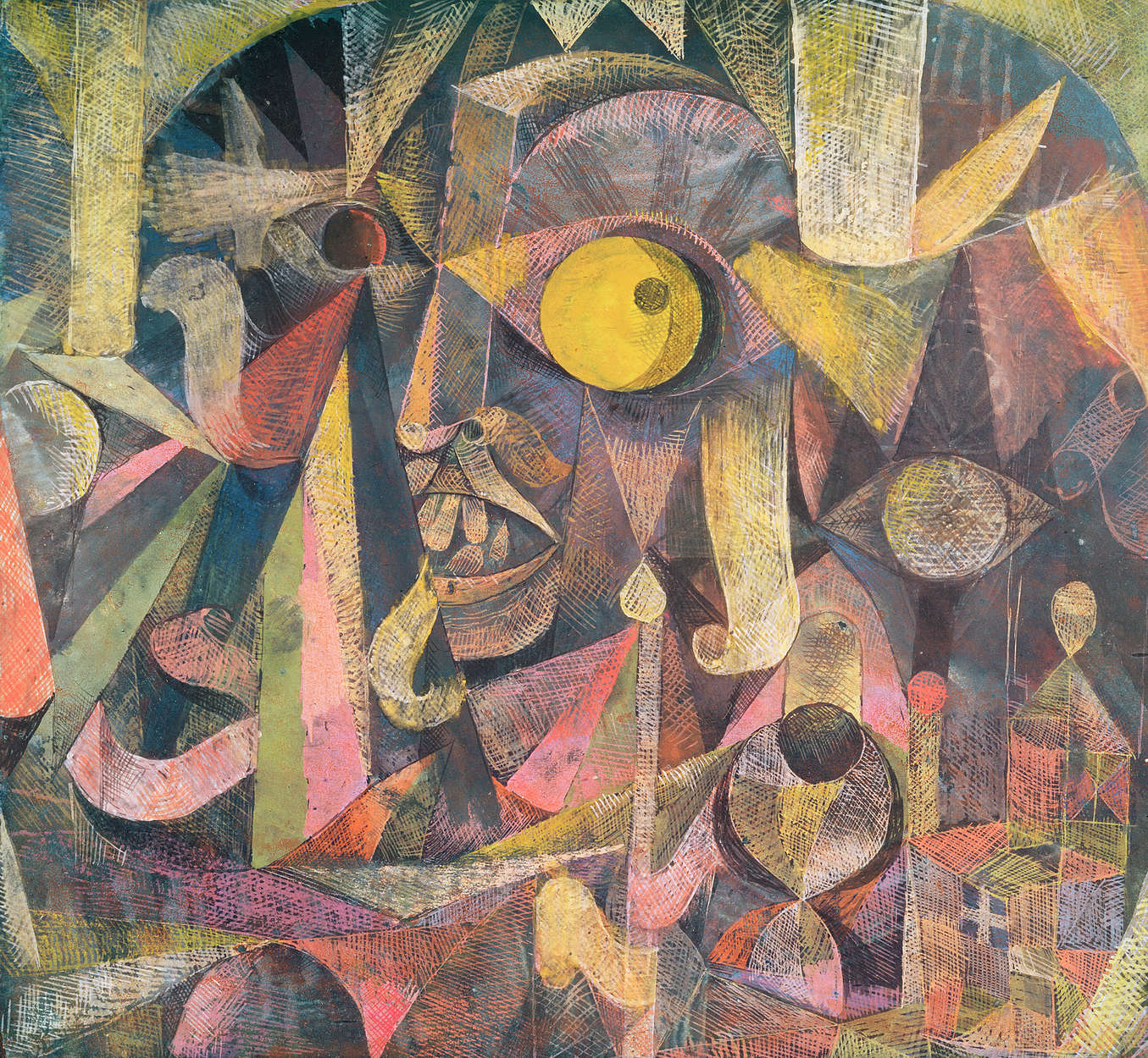             Muurschildering "La Lune Etait sur le Declin" van Paul Klee
        