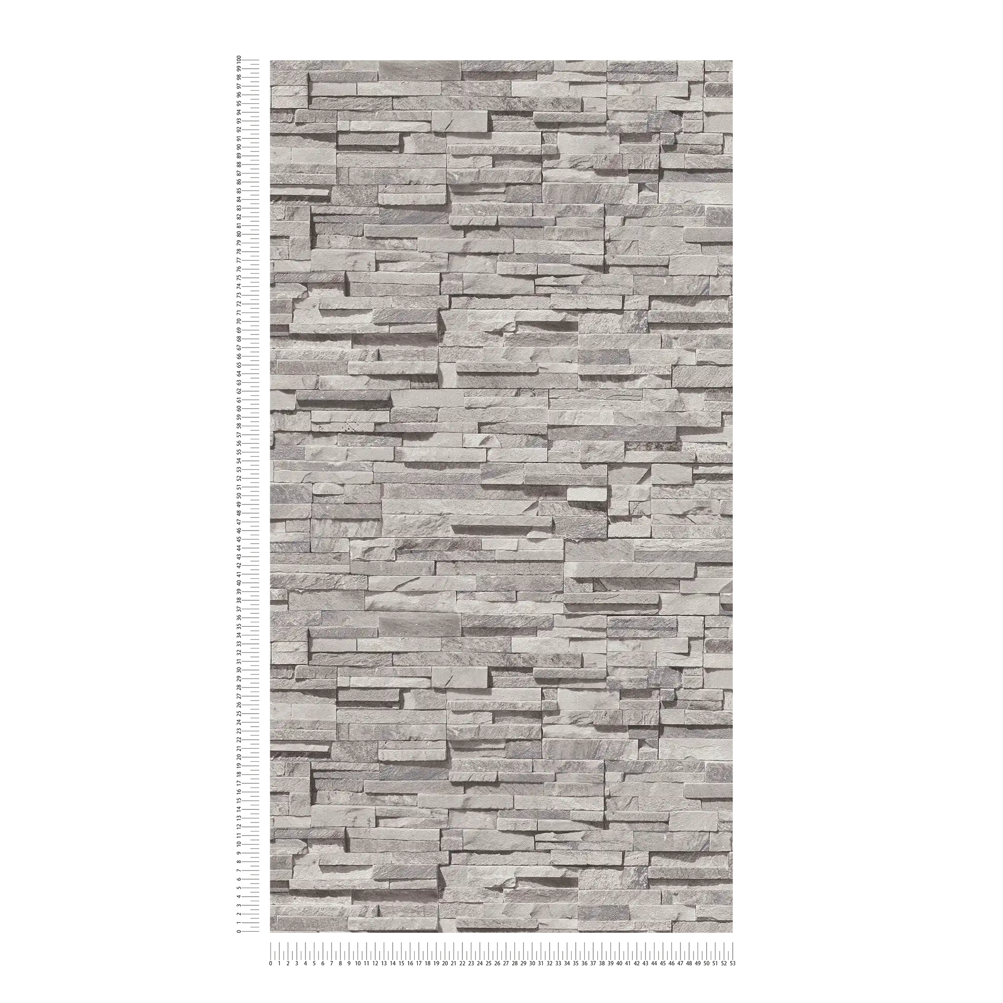            Carta da parati in tessuto non tessuto effetto pietra con motivo lucido - grigio chiaro, beige, argento
        