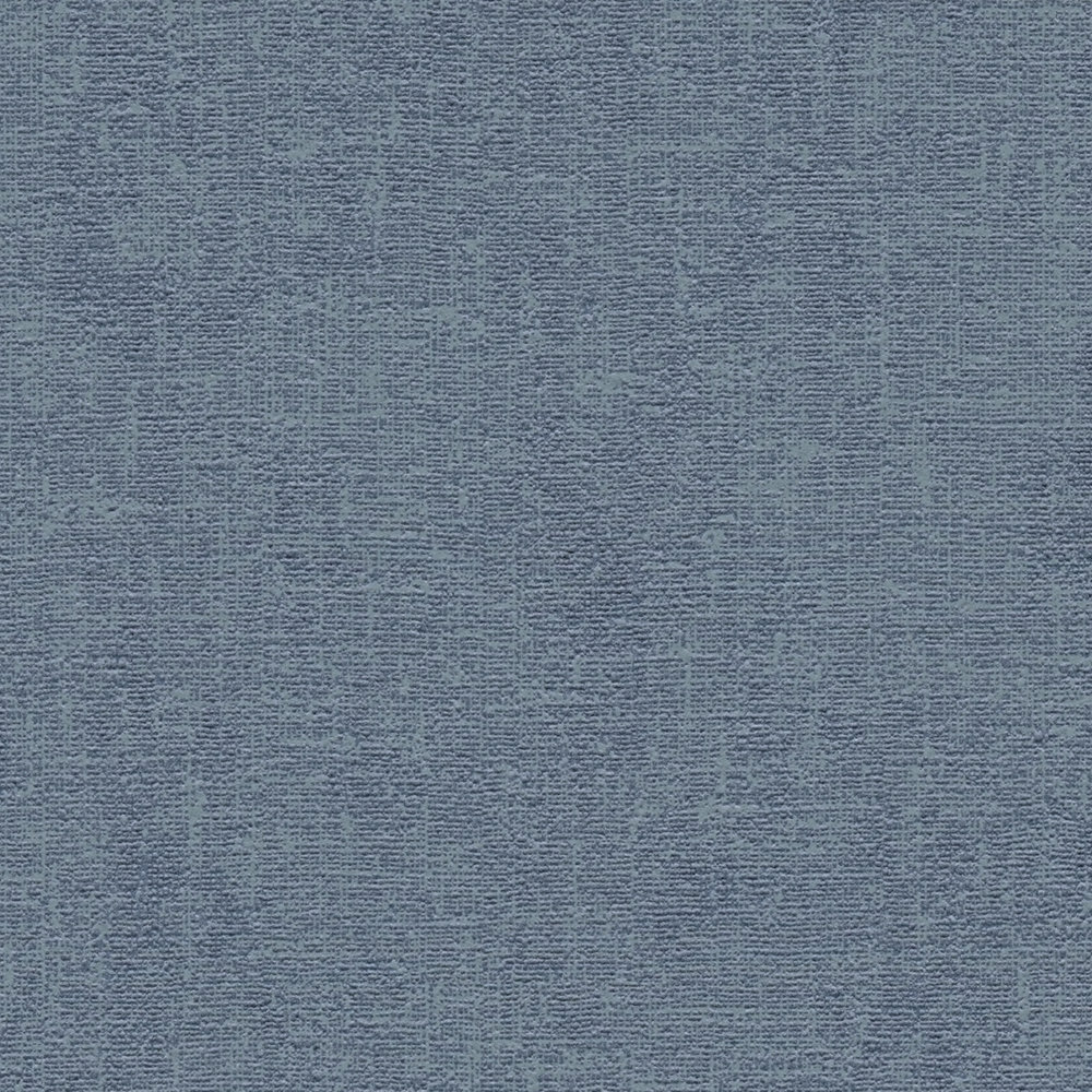             Plain wallpaper mottled with textile look - blue
        