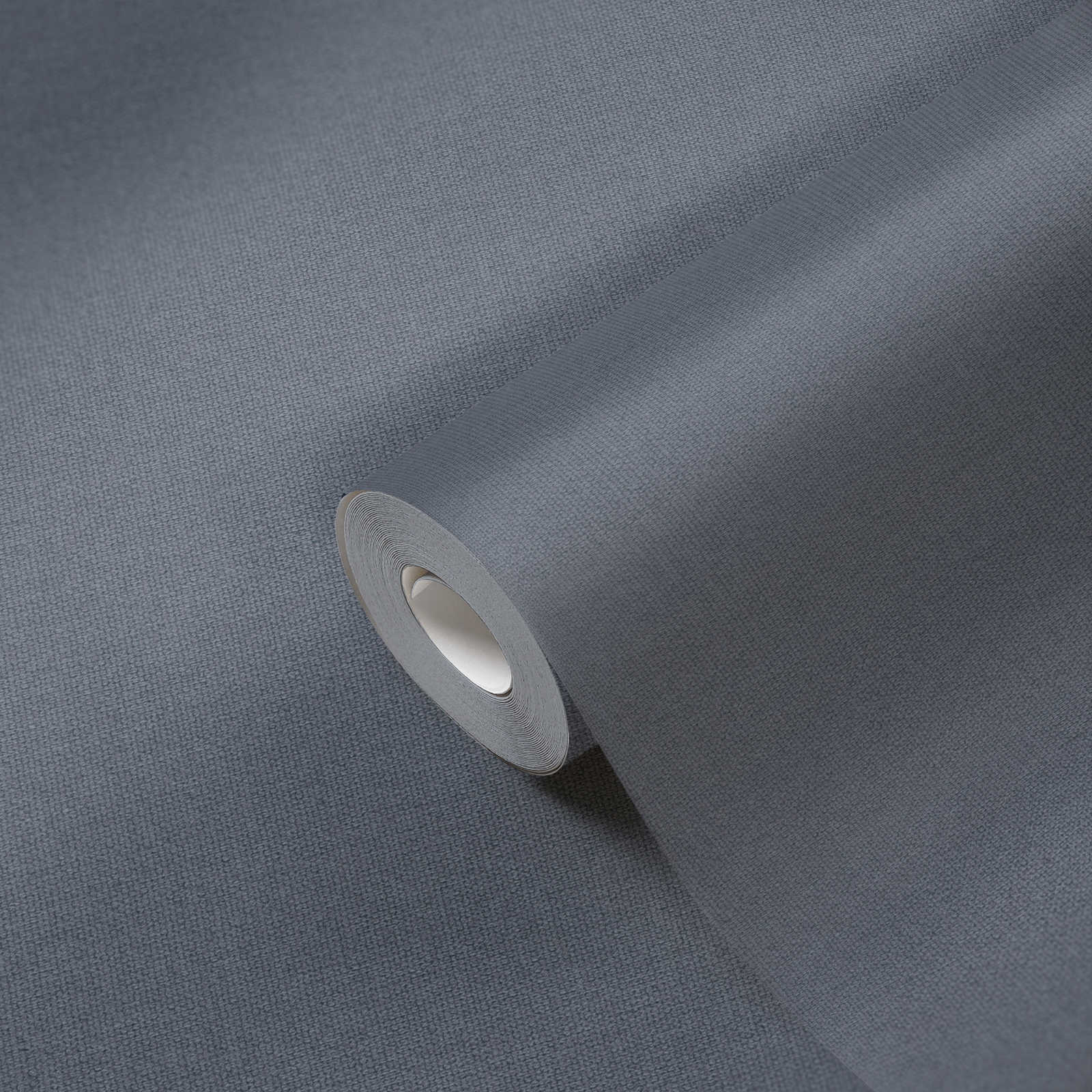             Linen look wallpaper with textured surface, solid colour - Blue
        
