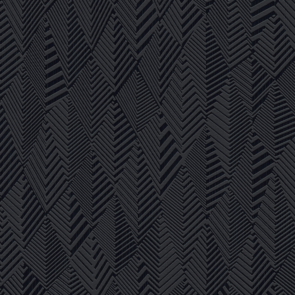             behangpapier met structuurmotief en glanzende afwerking - zwart
        
