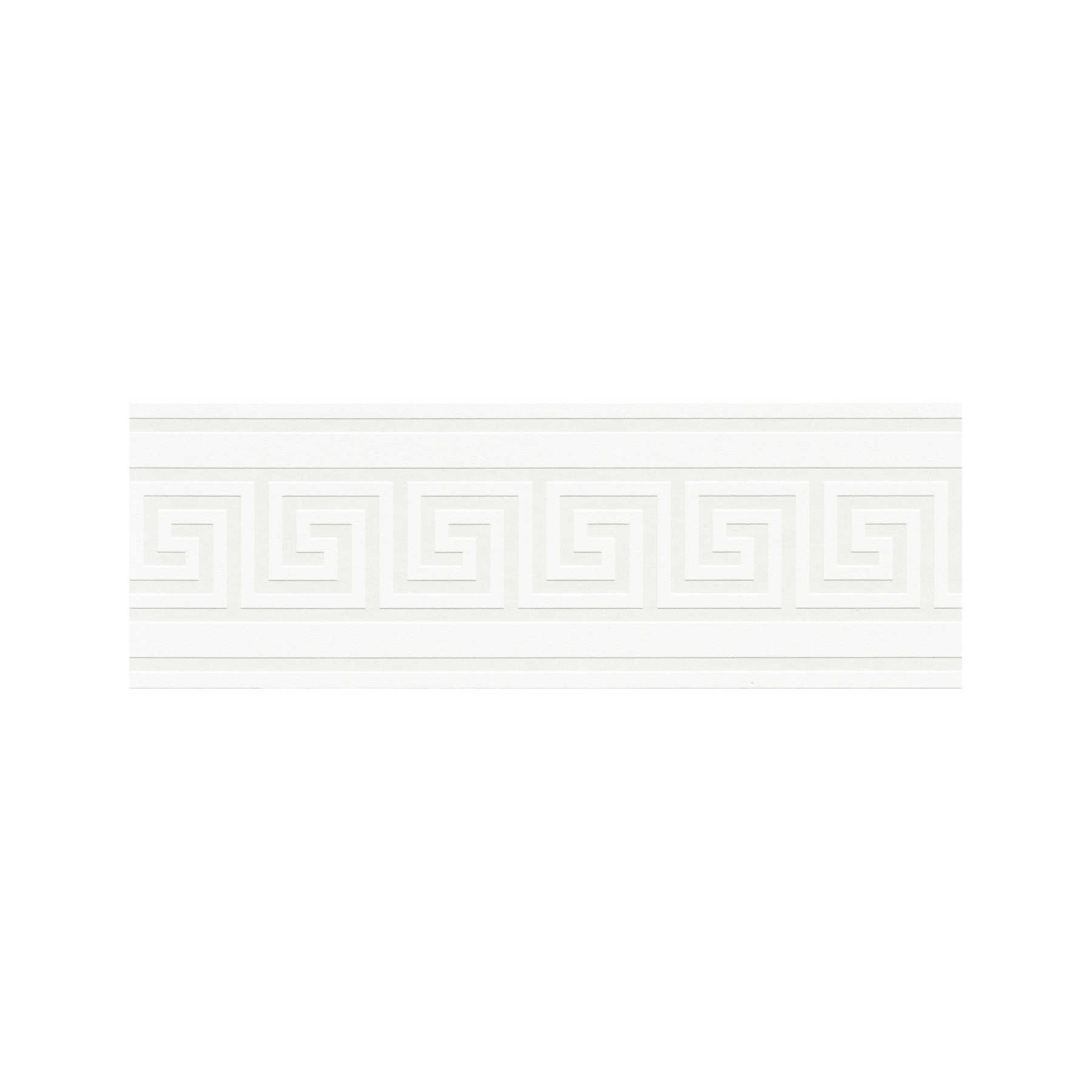        Wallpaper border with Greek key motif - white
    