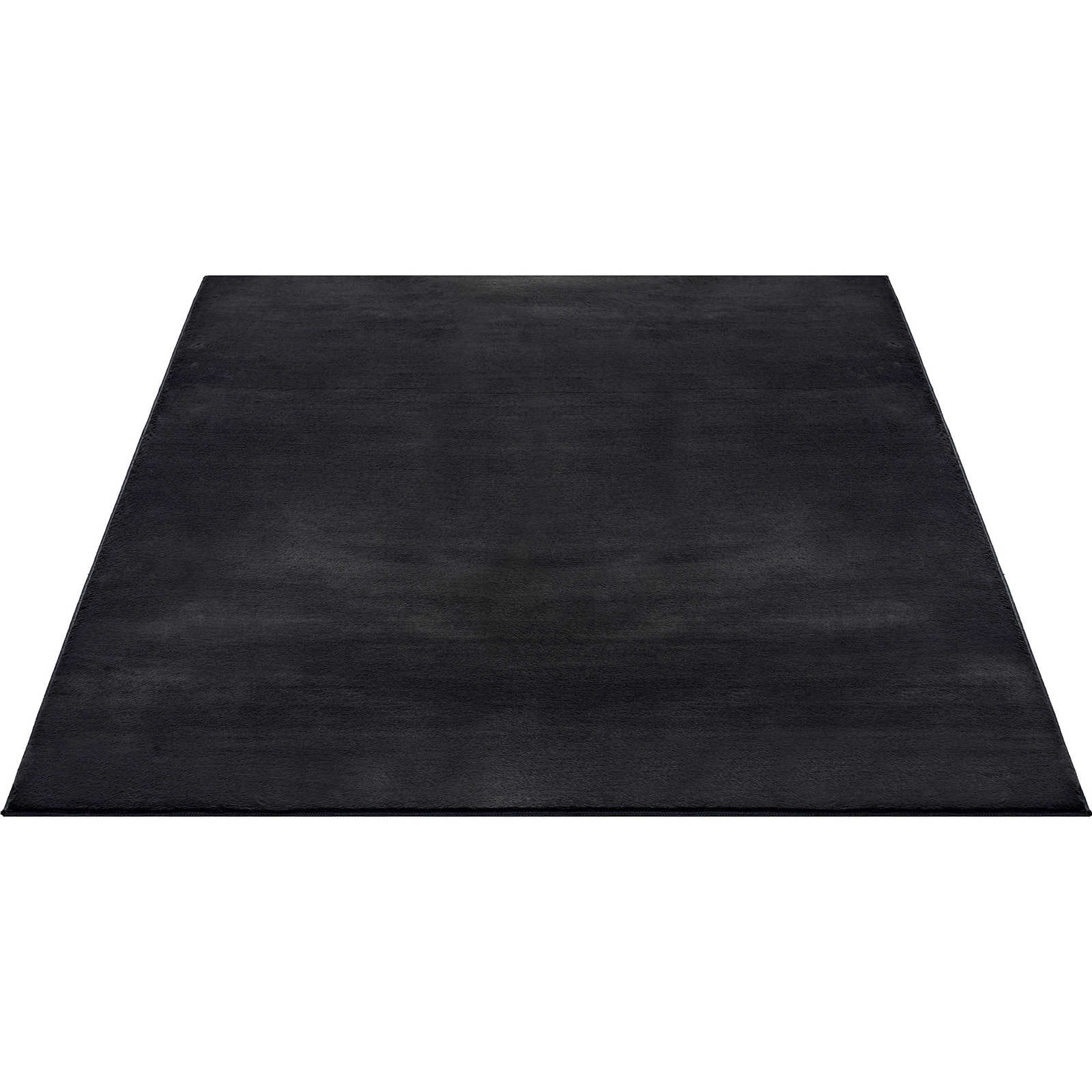Cuddly soft high pile carpet in black - 340 x 240 cm
