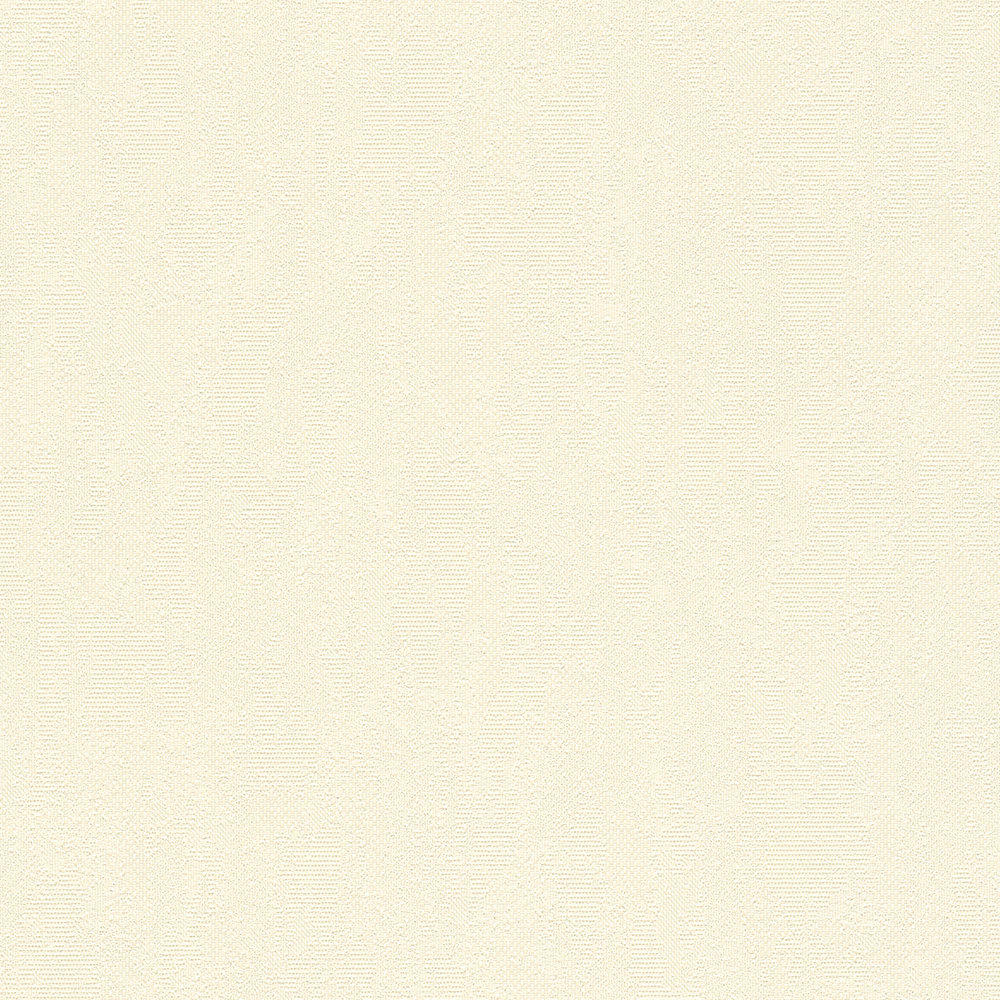             Non-woven wallpaper cream-white plain with textured surface
        