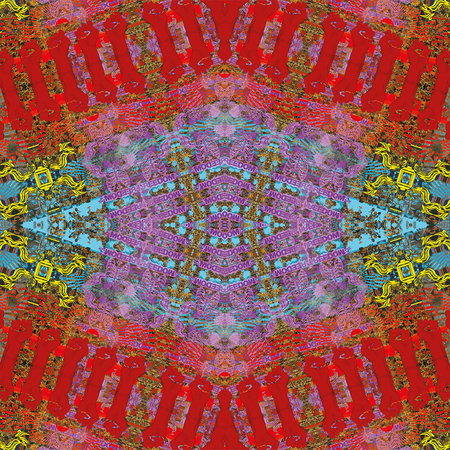 Photo wallpaper with kaleidoscope effect & intense colours
