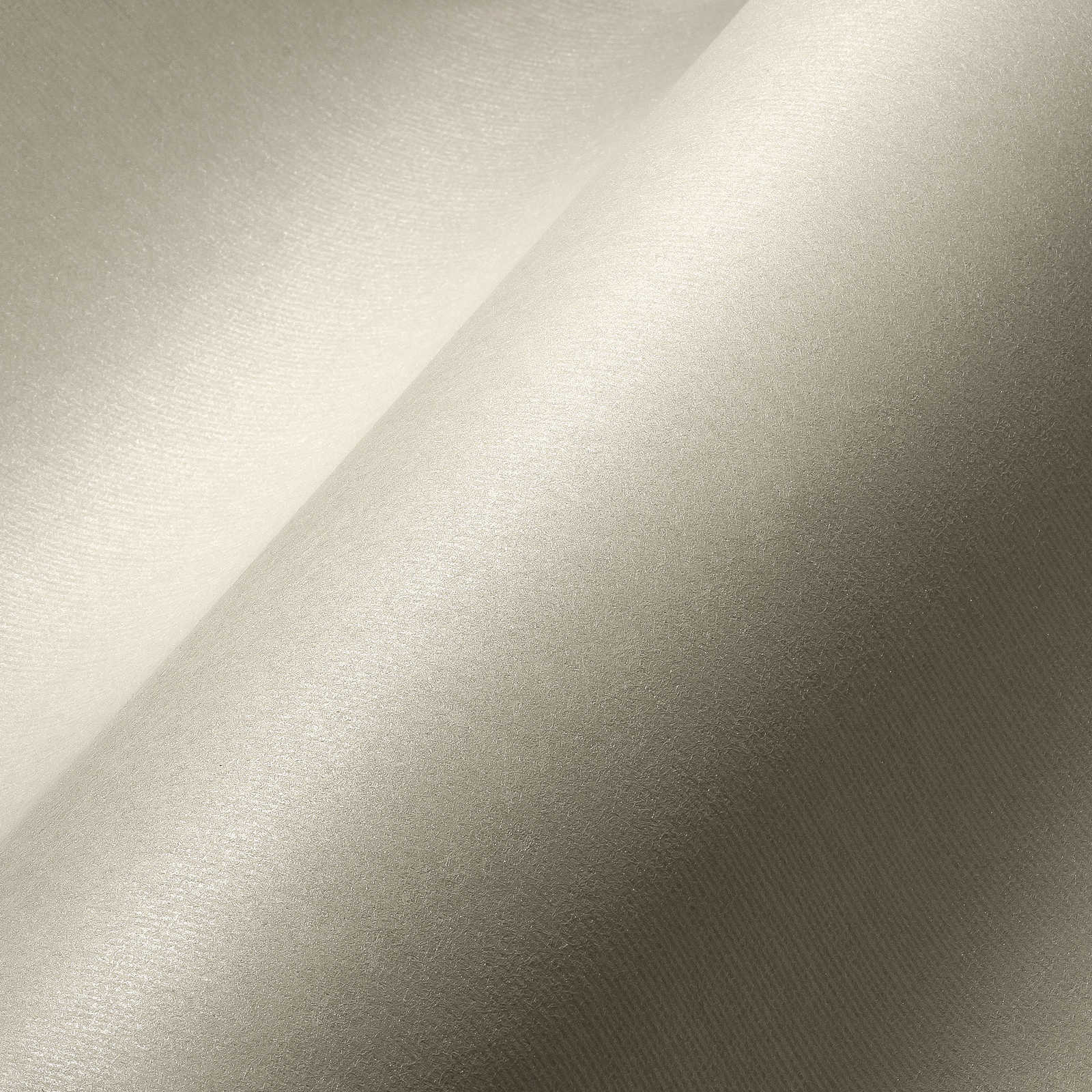             Papel pintado de color beige claro con diseño textil y efecto de brillo - Beige
        